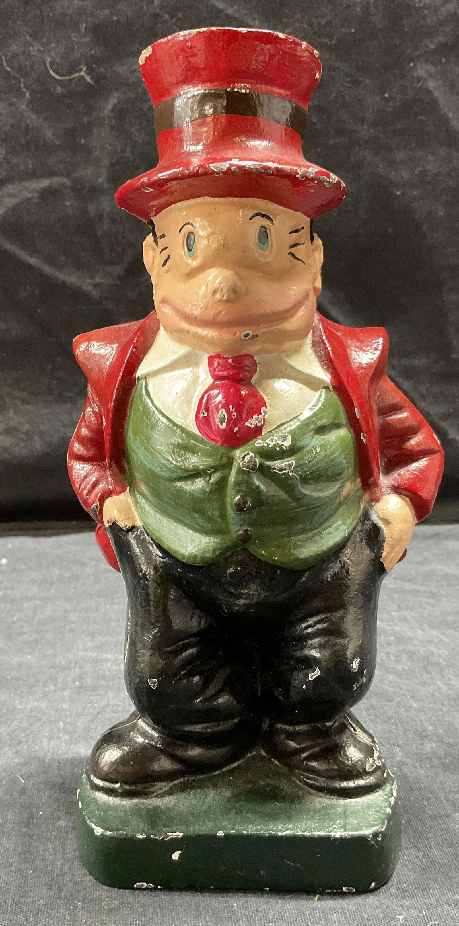 Antique Cast Iron Man in Top Hat Still Bank (1 of 8)