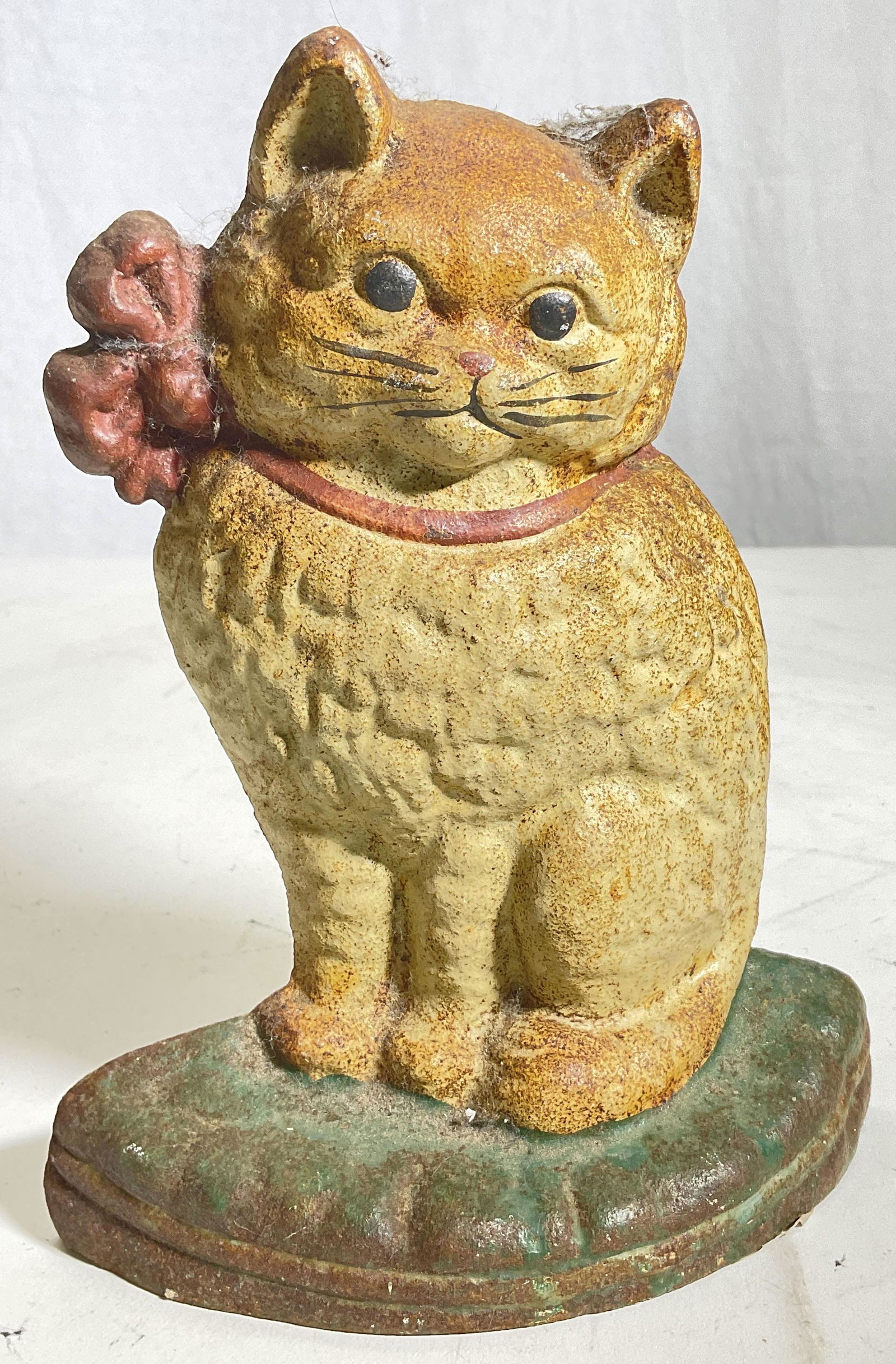 Vintage Iron Painted Cat Door Stop (1 of 6)