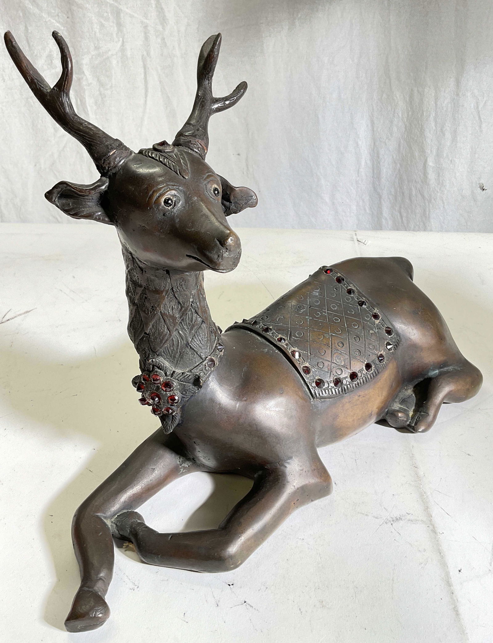 Bronze Thai Deer Figural (1 of 7)