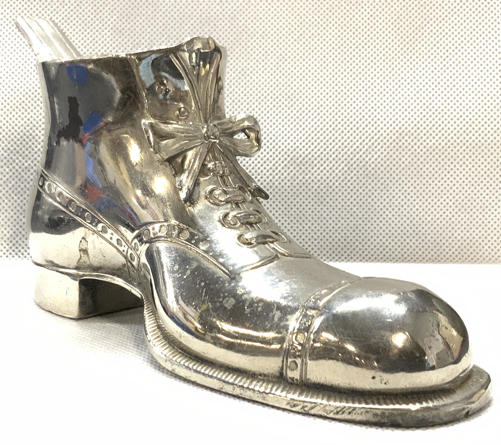 Vintage Silver Plated Shoe Inkwell (1 of 9)