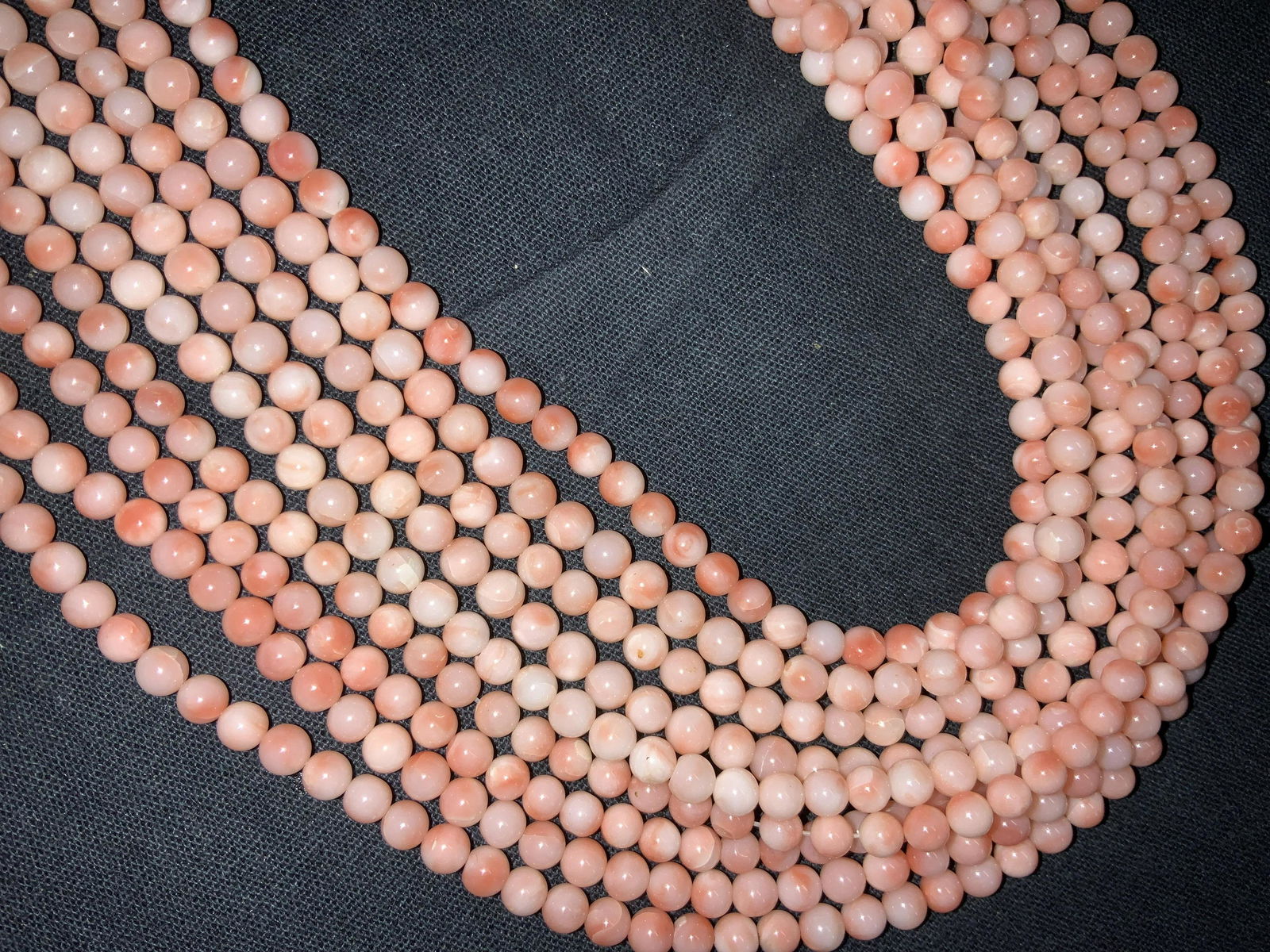 9 Natural Coral Beaded Strings, Jewelry Makers Lot (1 of 7)