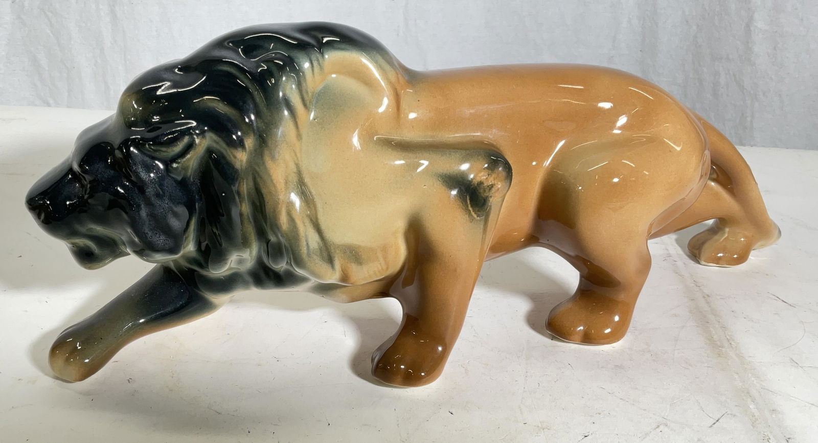 Glazed Ceramic Lion Figural (1 of 6)