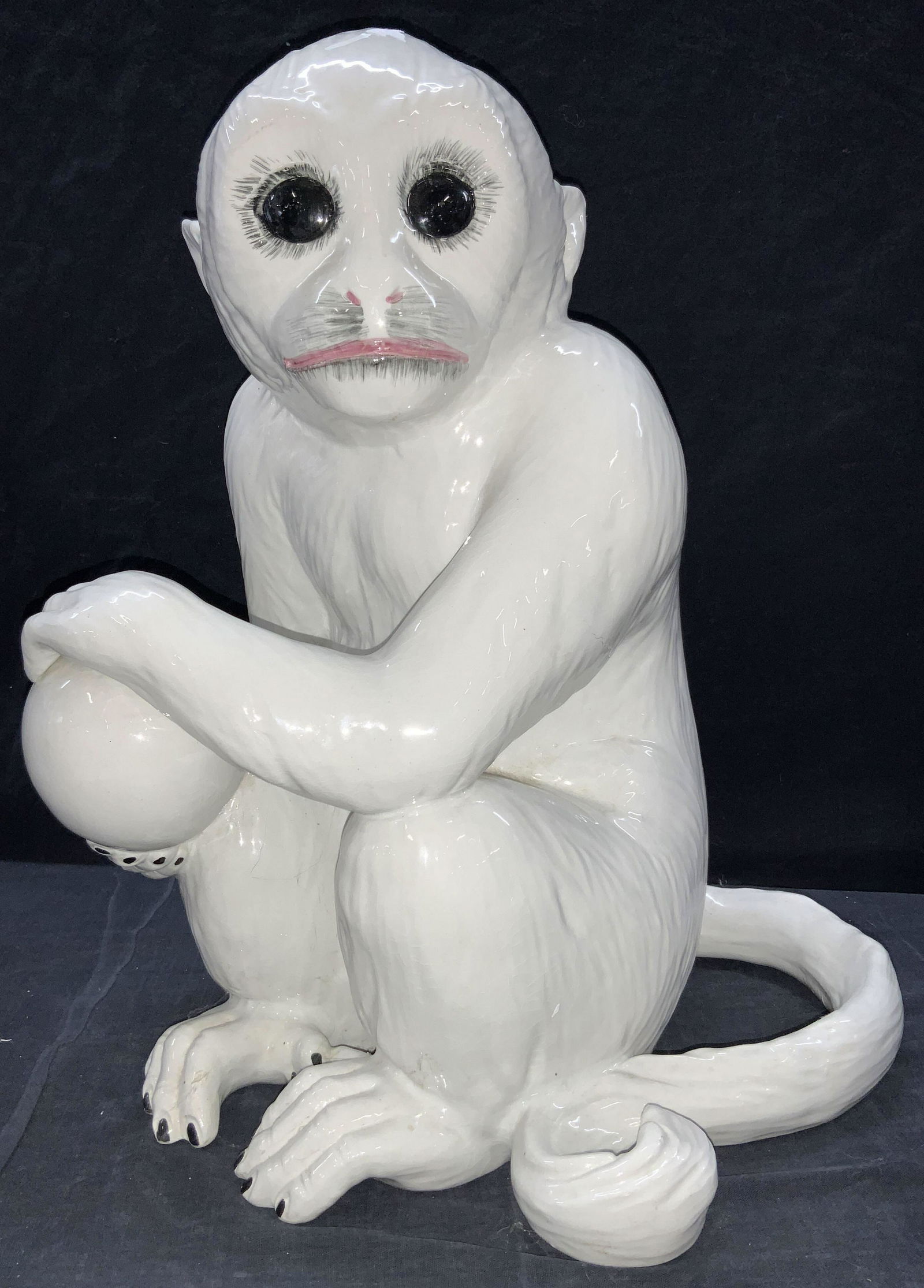 Hallmarked Ceramic Monkey Figural, Italy 18inH (1 of 9)