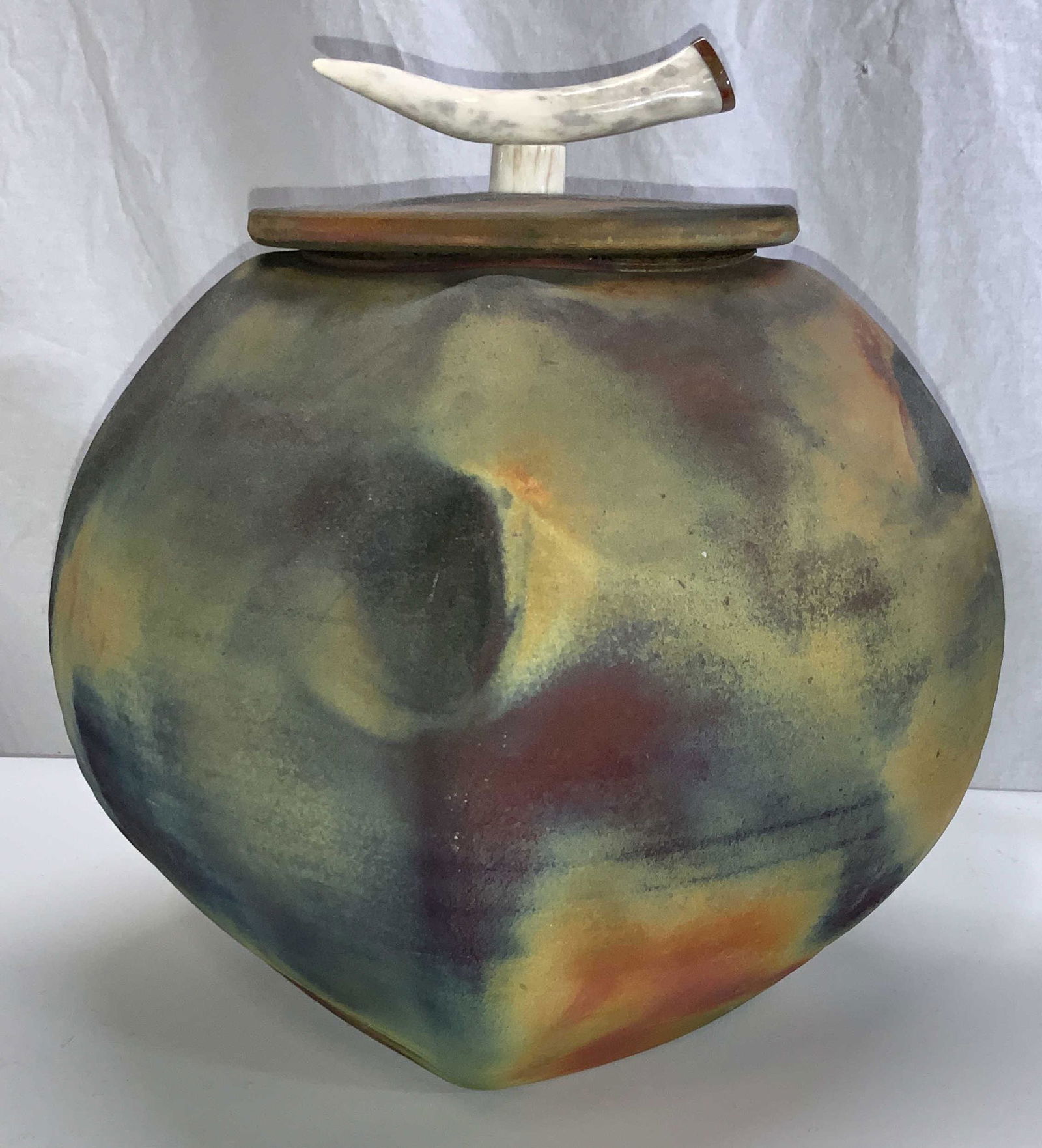 Hand Thrown Ceramic Japanese Raku Jar SGN (1 of 9)