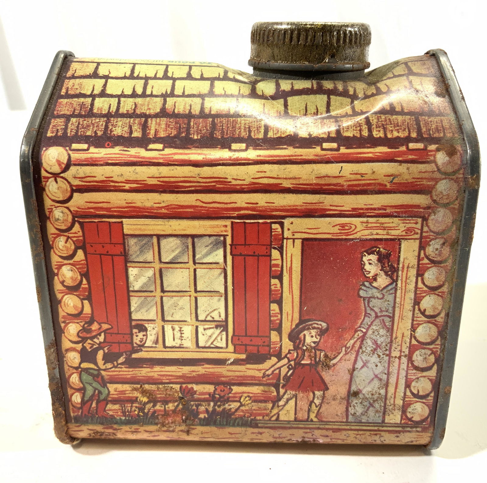 Vintage TOWLES LOG CABIN SYRUP Tin (1 of 7)