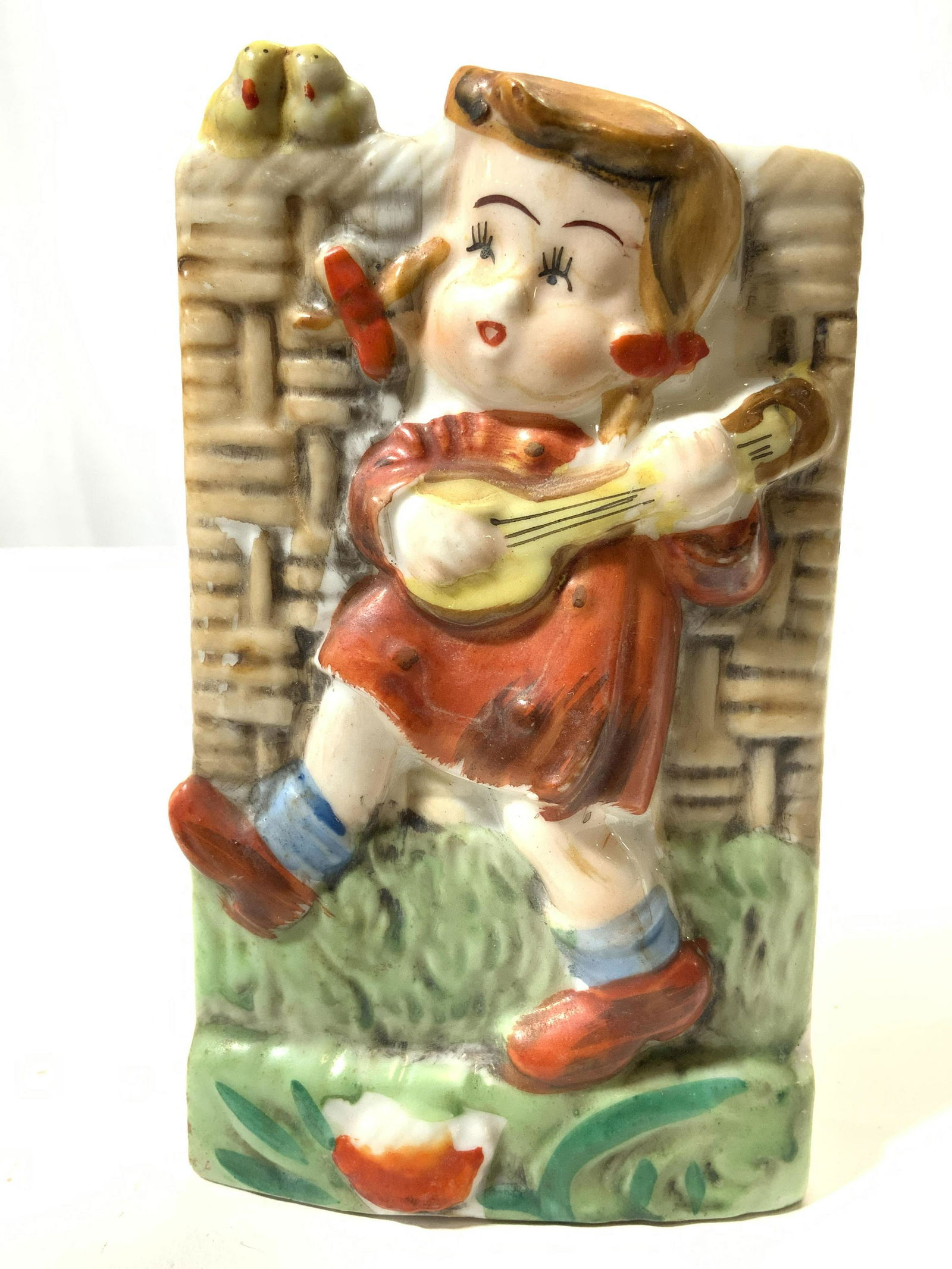 Vintage Hand Painted Porcelain Wall Pocket (1 of 6)