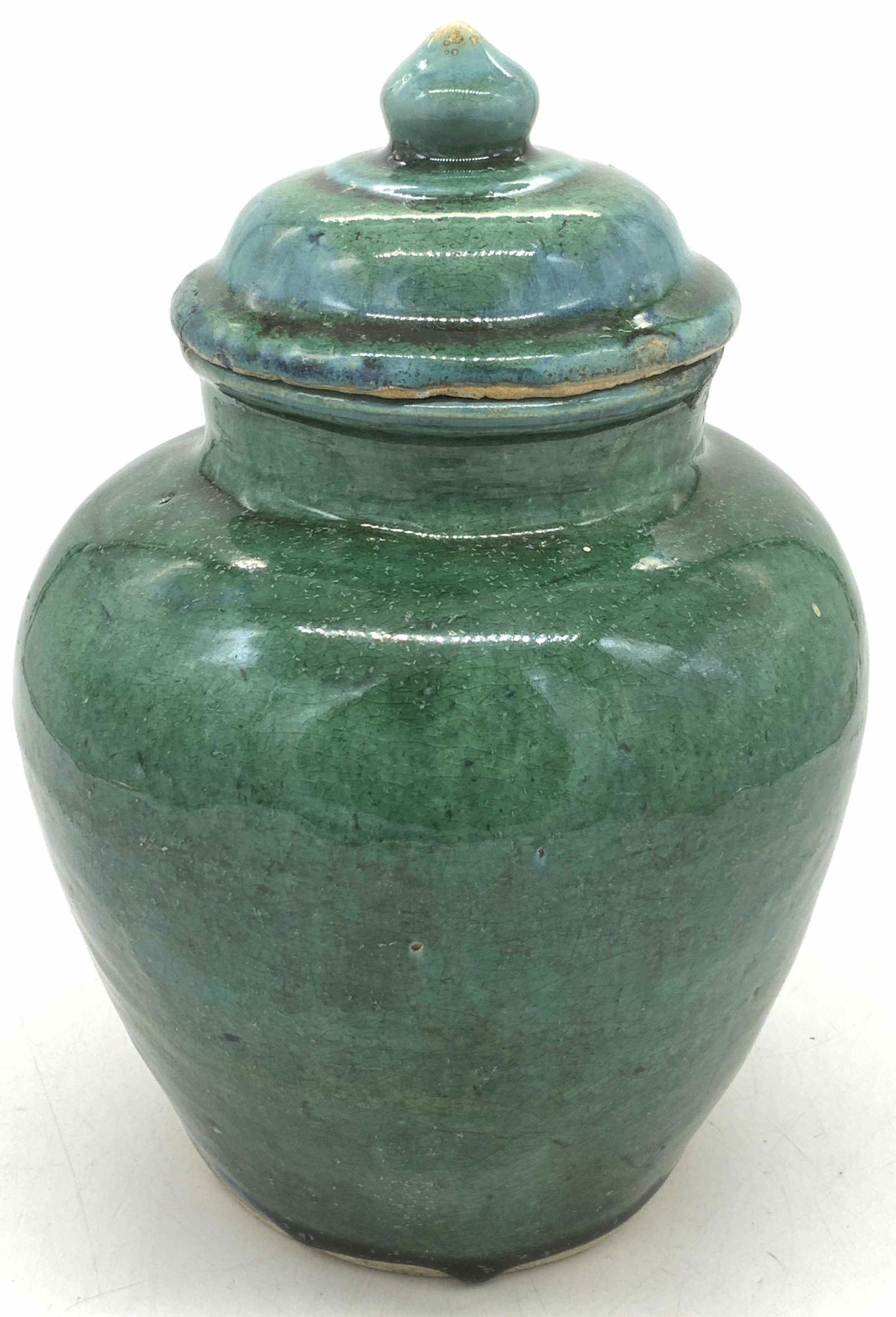 Sea Green Glazed Pottery Jar (1 of 5)