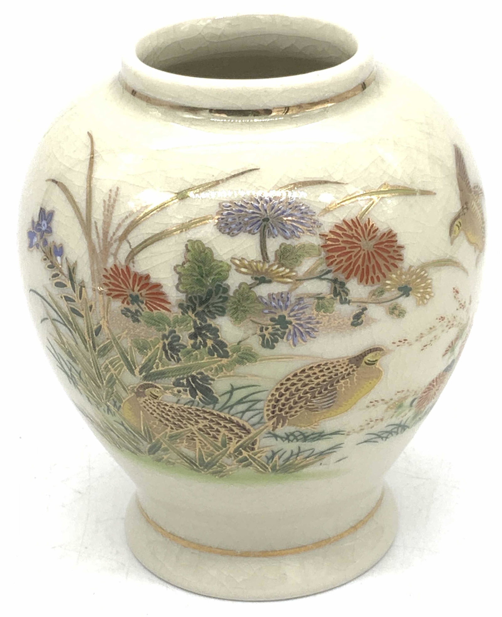 OTAGIRI Quail Motif Porcelain Vessel, Japan (1 of 5)