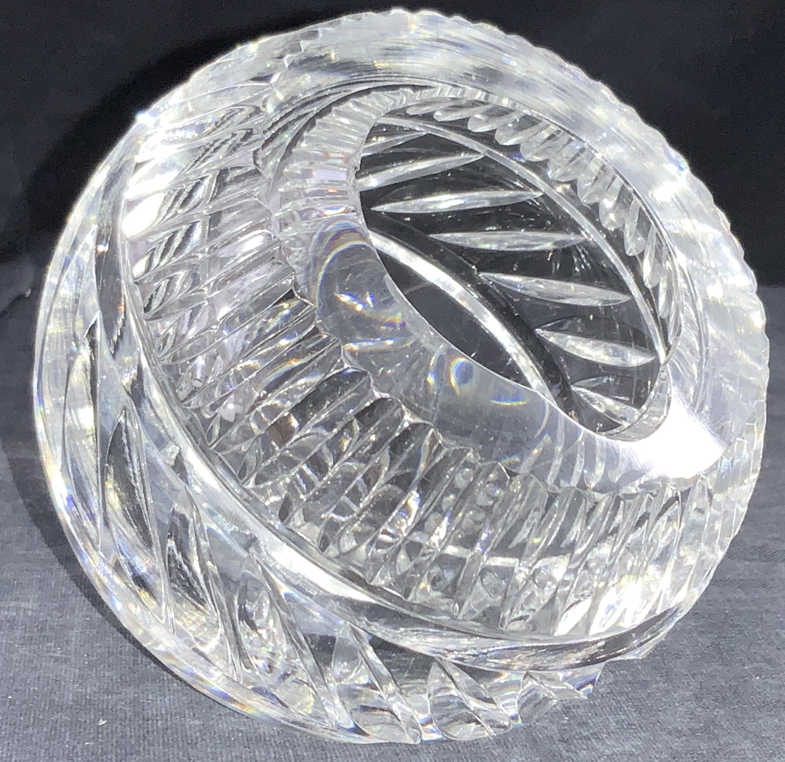 Vintage Crystal Orb Shaped Vessel (1 of 8)