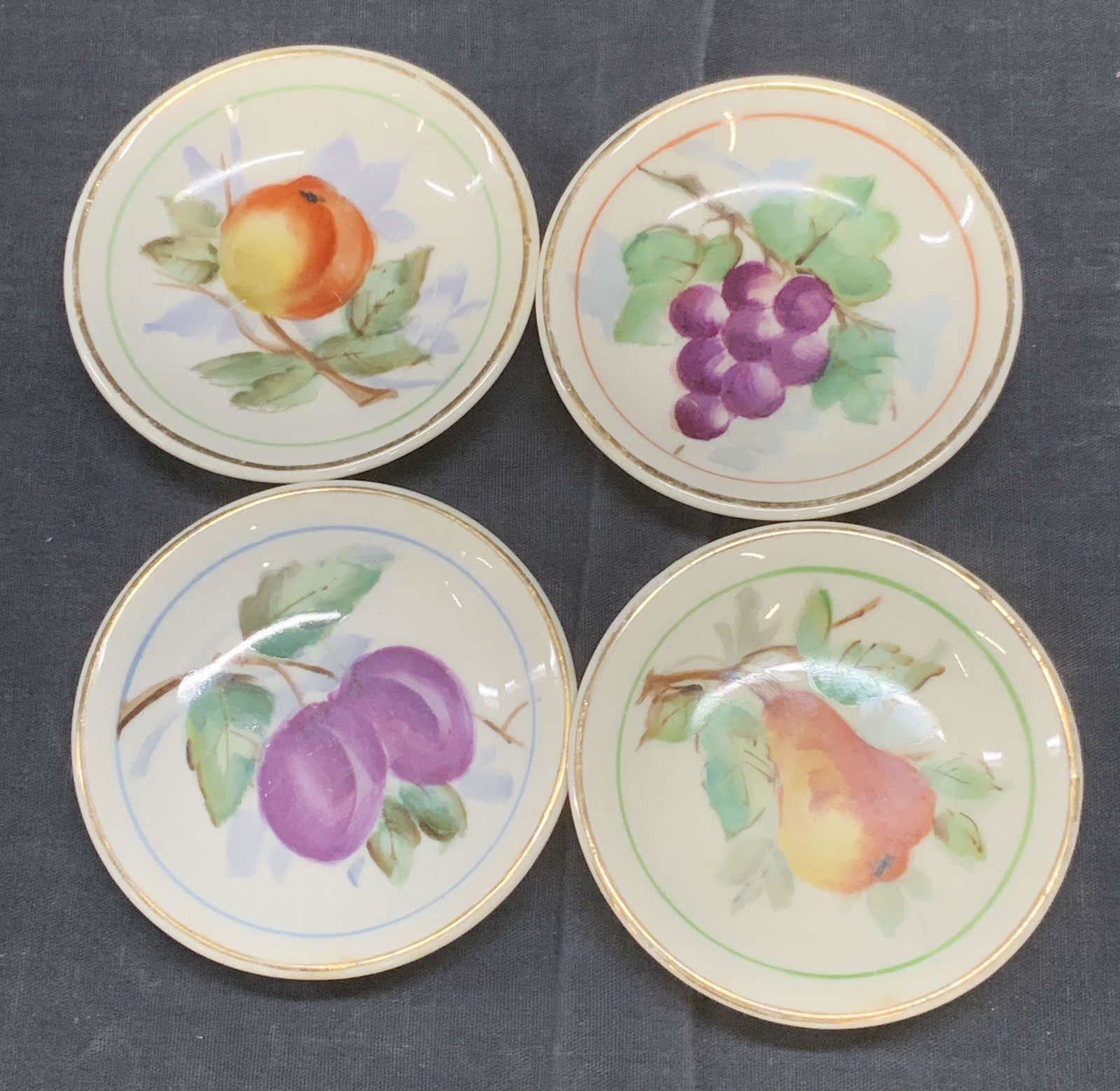 WEISLEY CHINA Hand Painted Fruit Motif Dishes (1 of 4)