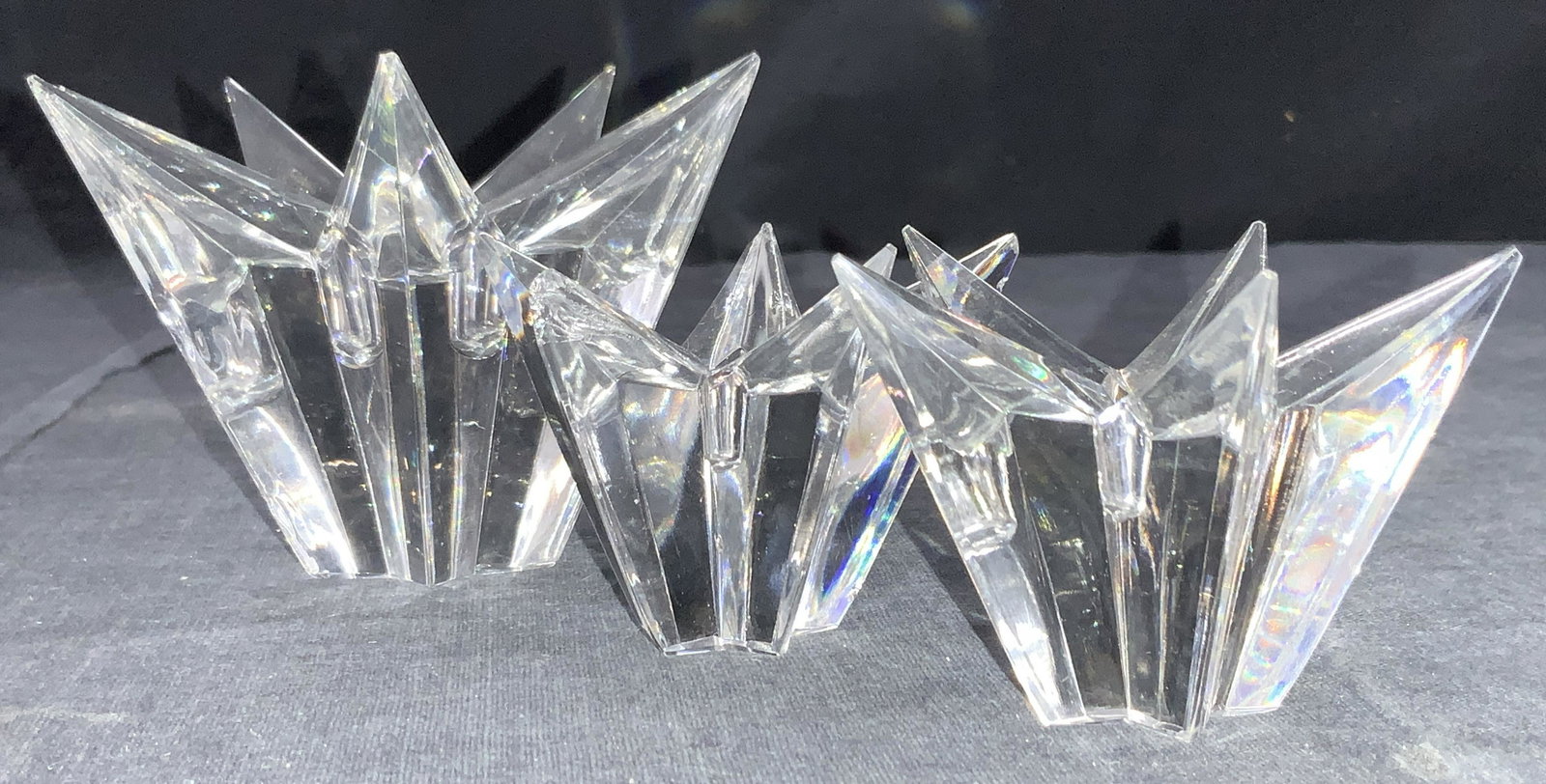 3 THOMAS Crystal Candle Holders (1 of 6)