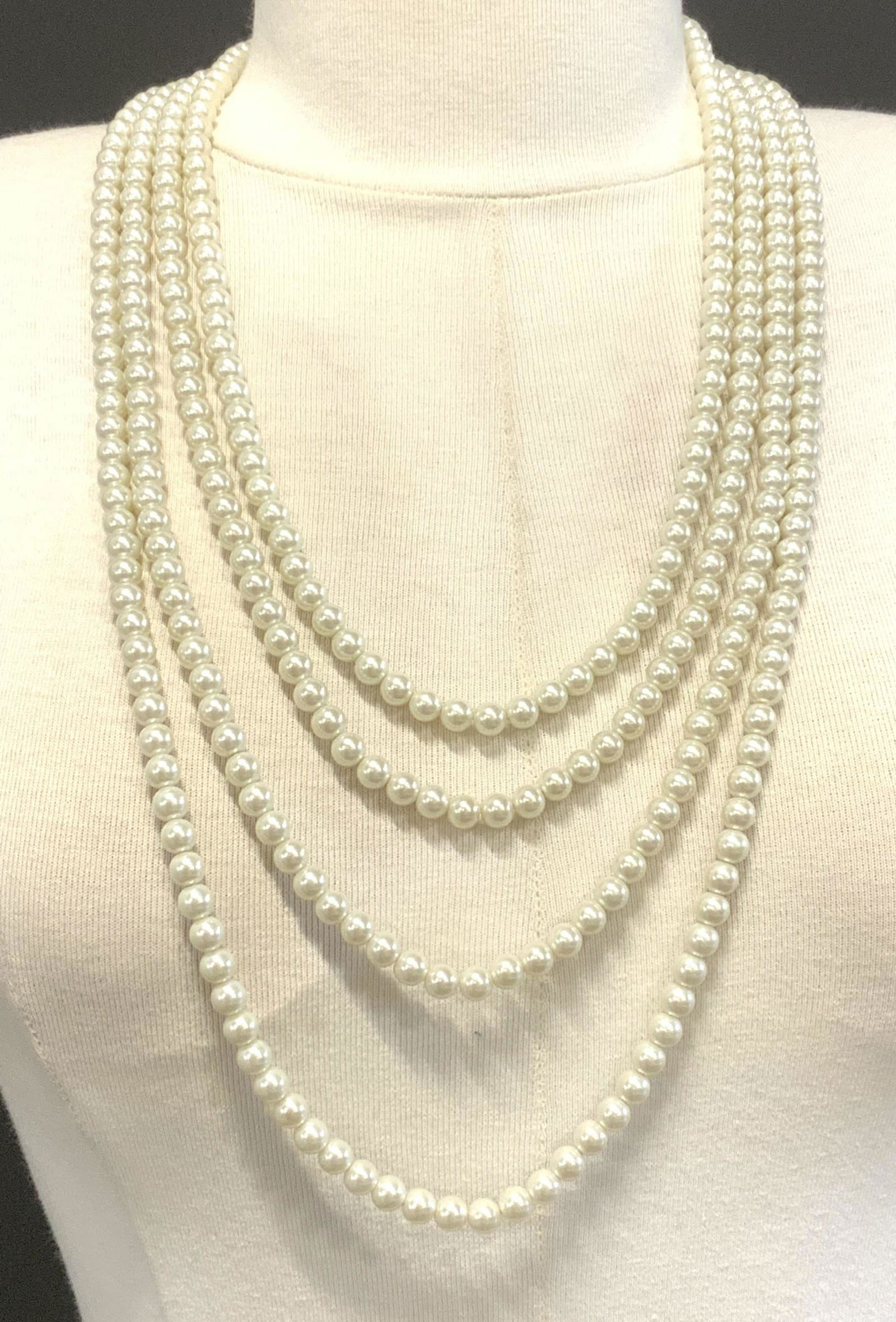 TALBOTS Multistrand Pearlescent Necklace NWT (1 of 4)