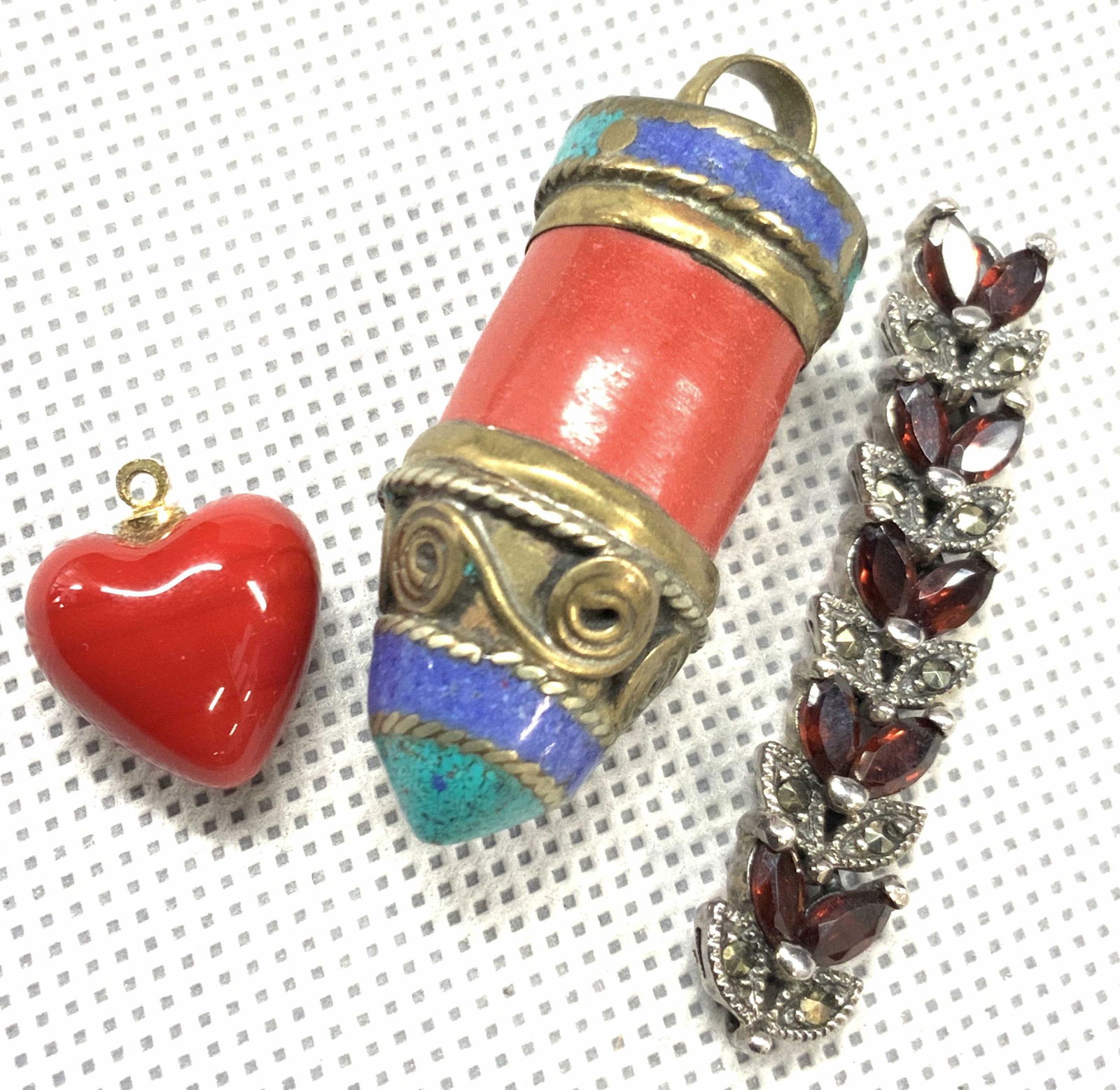 3 Vintage Pendants, Tibetan & Sterling Silver (1 of 7)