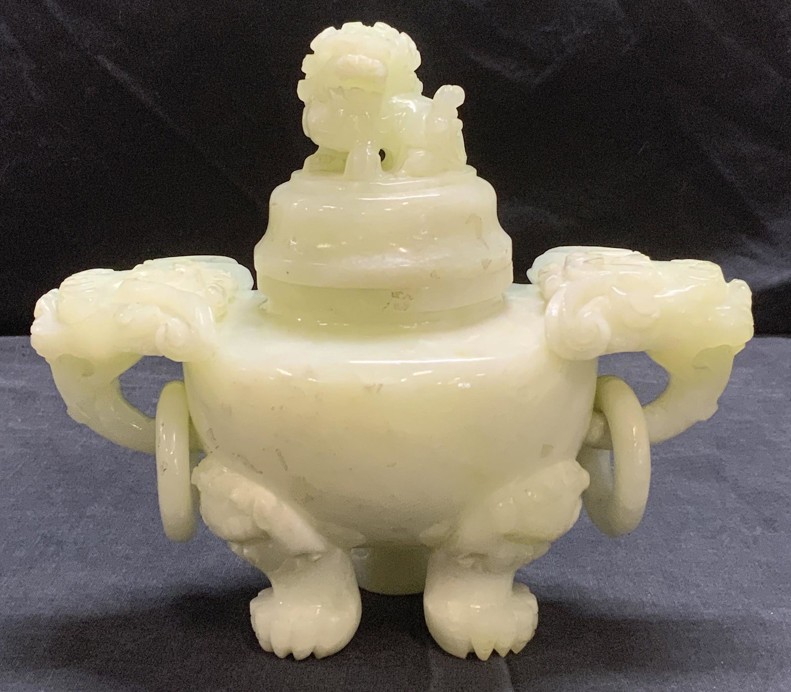 Natural Stone Temple Lion Lidded Vessel (1 of 6)