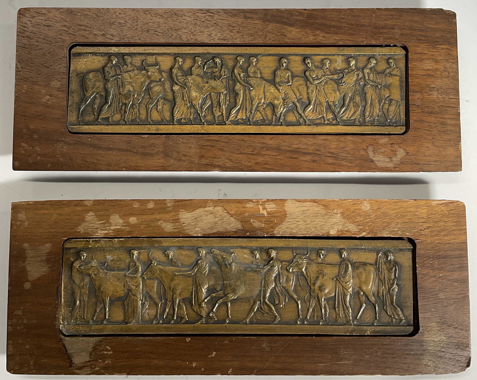 Vintage Pair Wood & Copper Wall Decor (1 of 6)