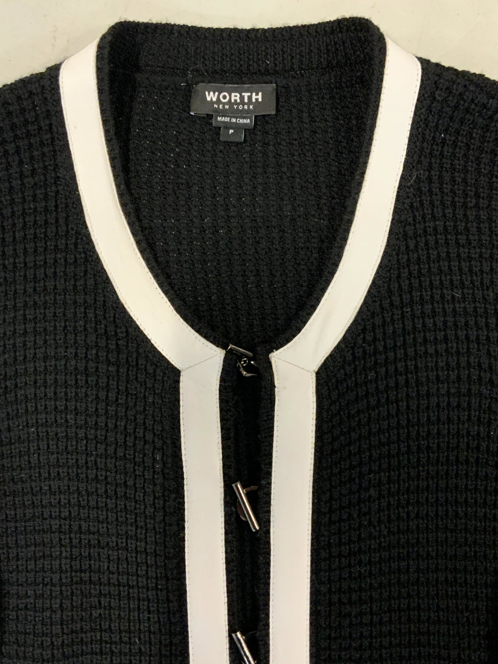 WORTH NEW YORK Black Wool Cardigan (1 of 5)