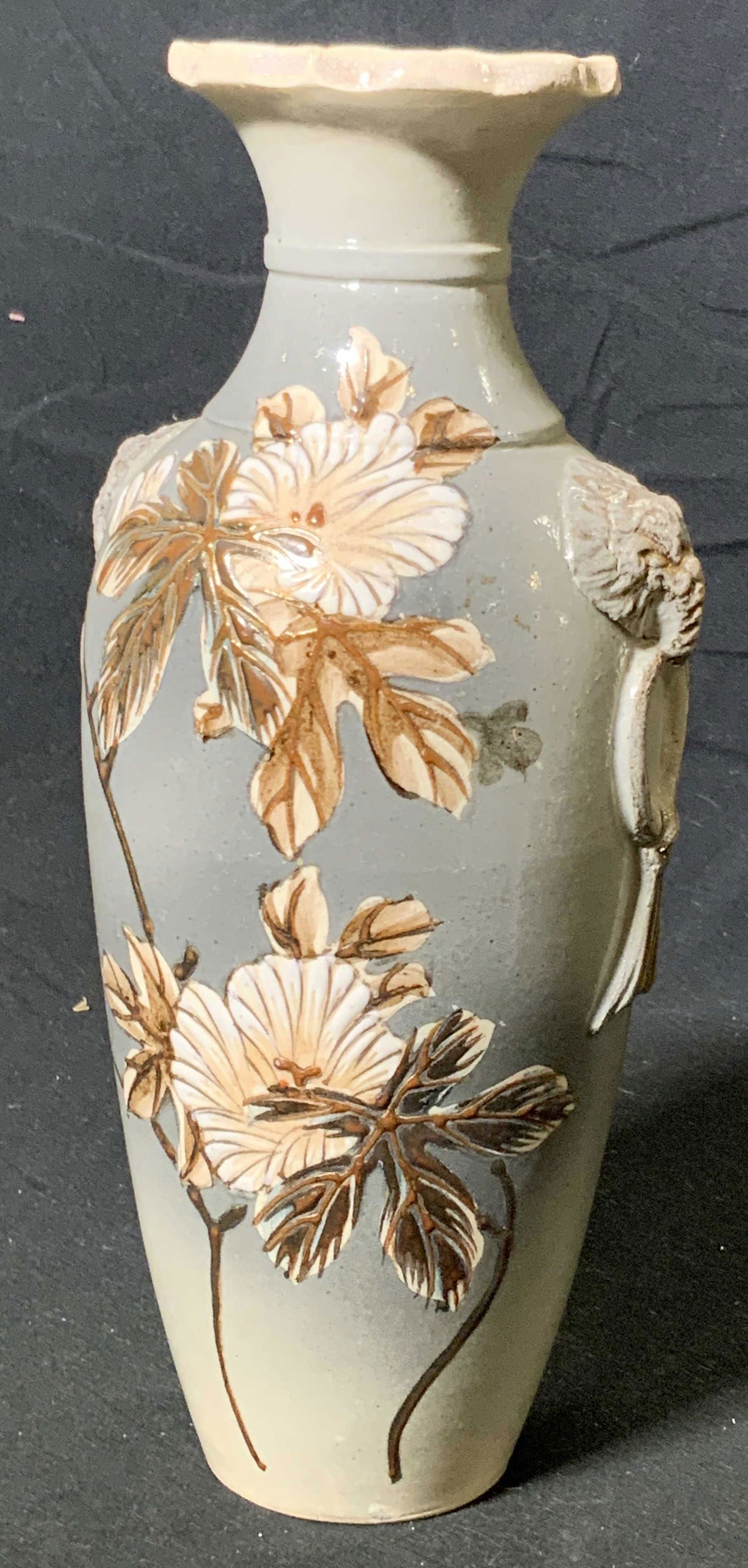 Signed Vintage Hand Painted Floral Vase (1 of 6)