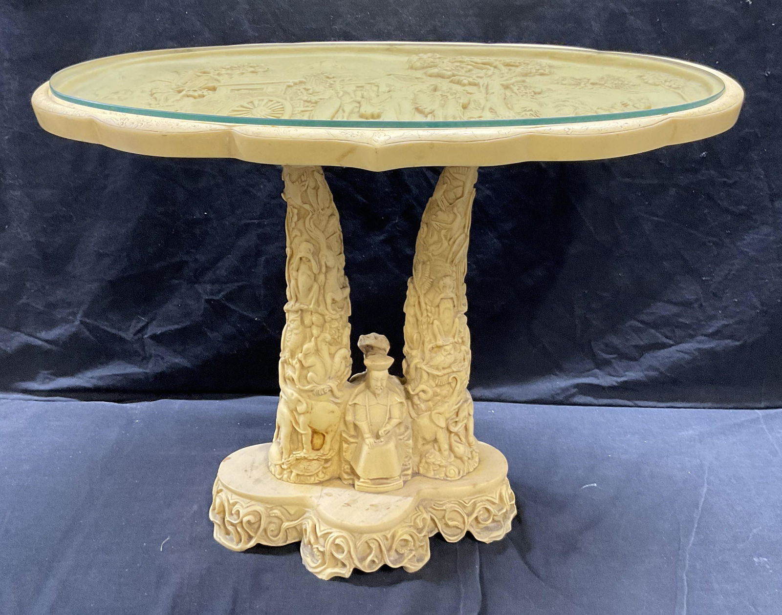 Chinese Carved Resin Side Table (1 of 12)