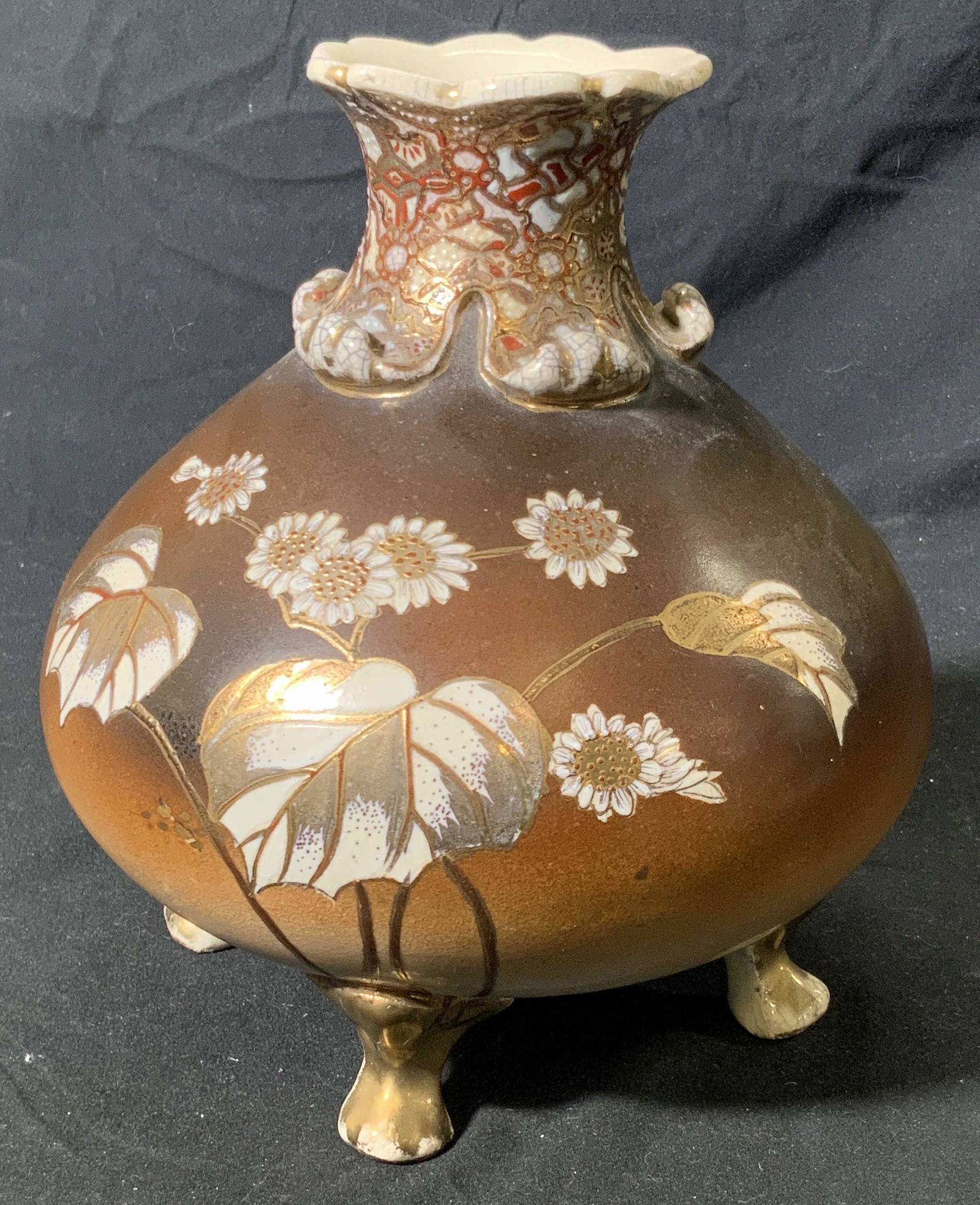 Wide Footed Ceramic Asian Vase (1 of 7)