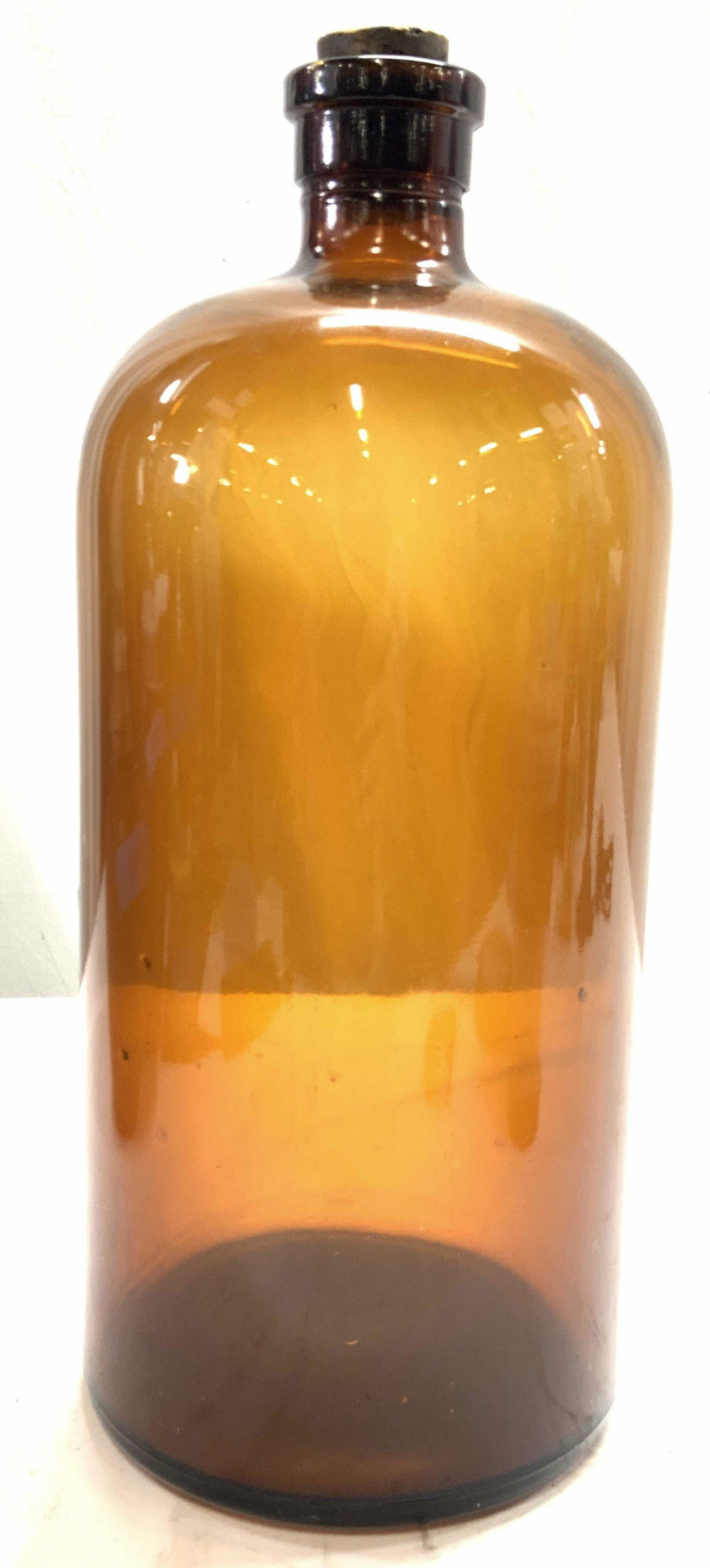 Vintage Amber Toned Molded Glass Vessel (1 of 6)