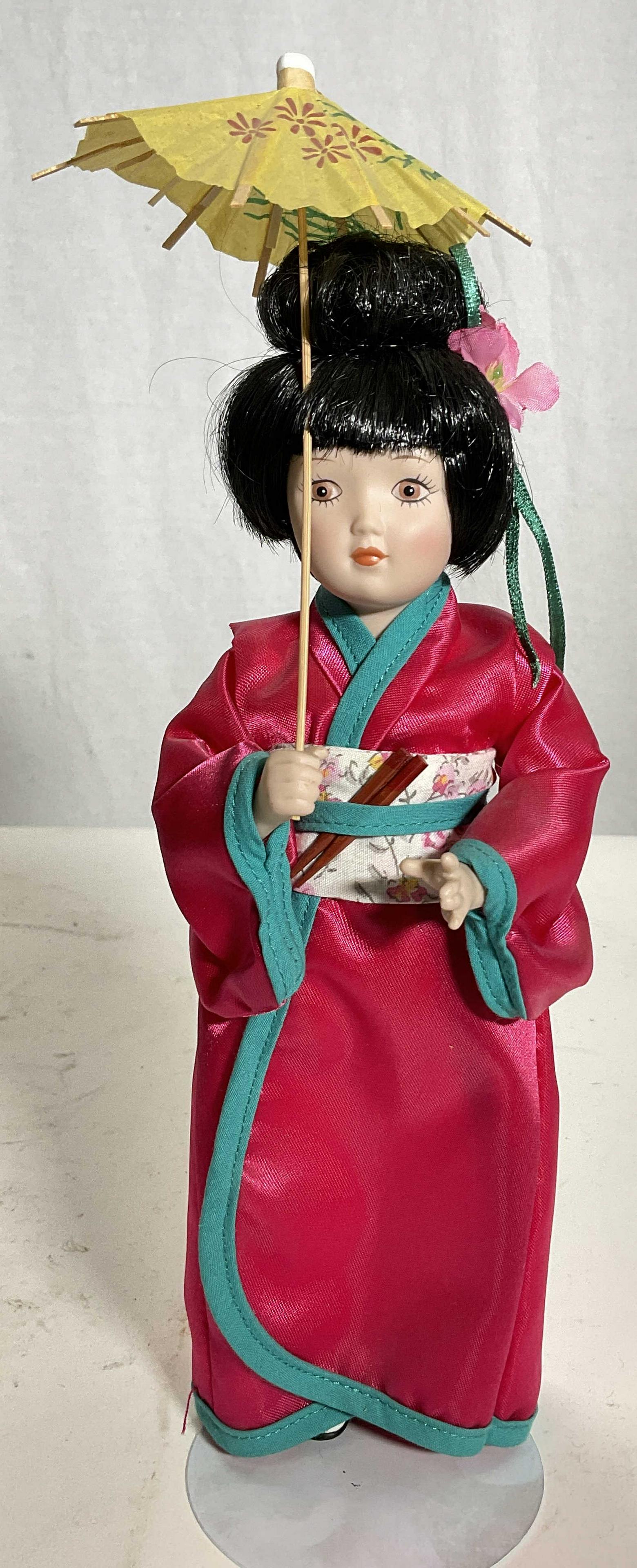 Vintage Japanese Geisha Doll & Stand (1 of 5)