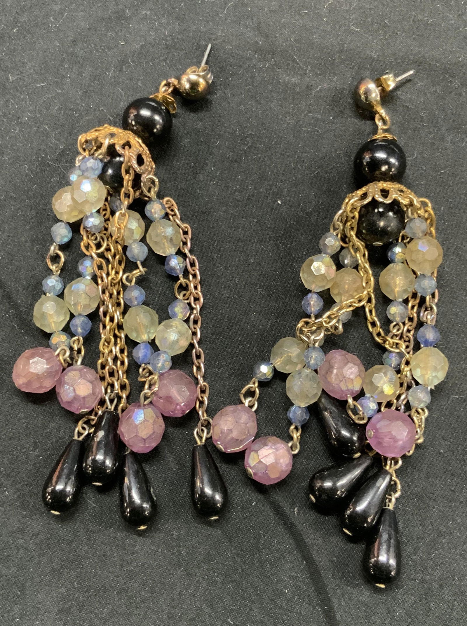 Vintage Dangling Crystal Earrings, Jewelry (1 of 2)