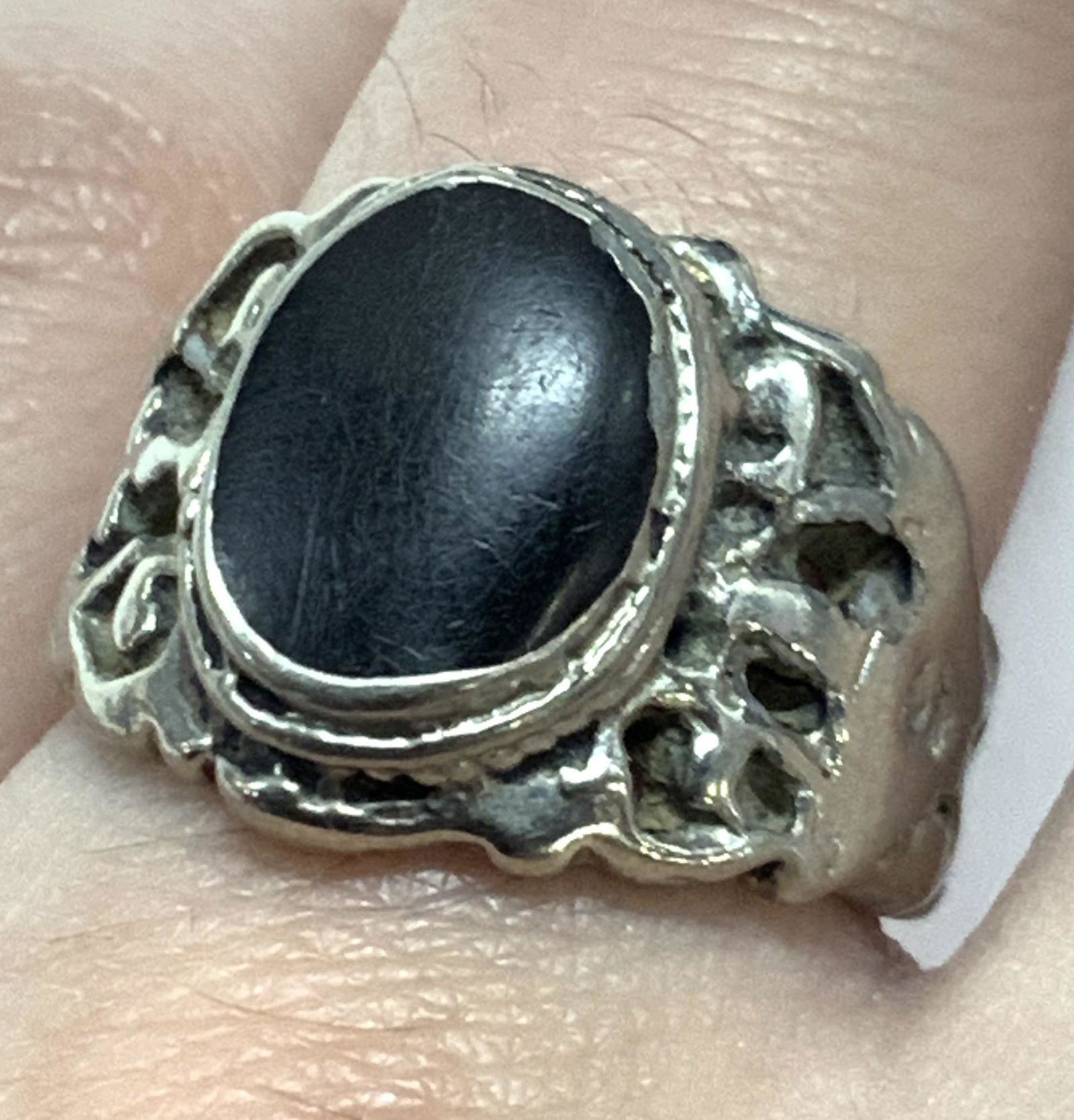 Size 6 Silver Plated Ornate Ring (1 of 5)