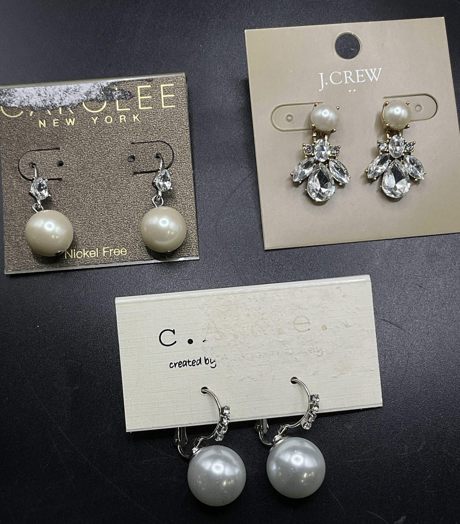 Lot 3 Pairs Pearlescent Earrings (1 of 5)