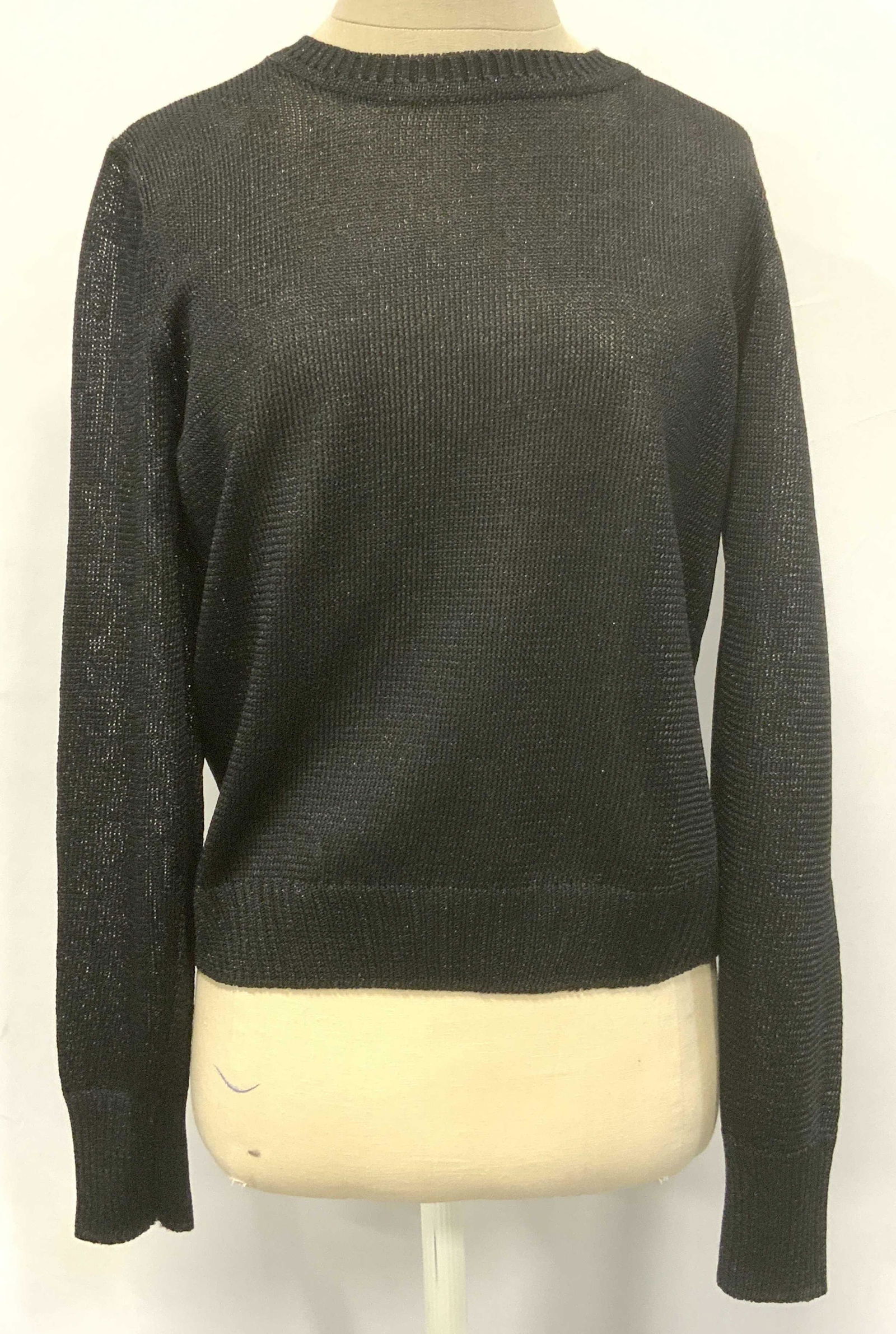 SPORTSWORKS STUDIO Knit Black Long Sleeve Top (1 of 4)