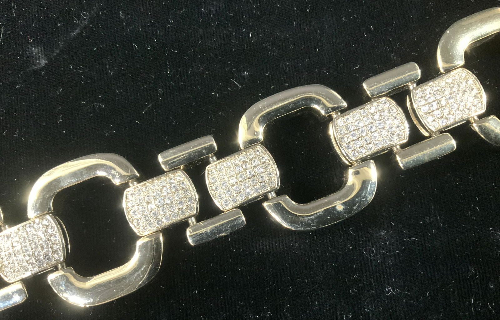 Statement Gold Tone & Crystal Chain Bracelet (1 of 5)