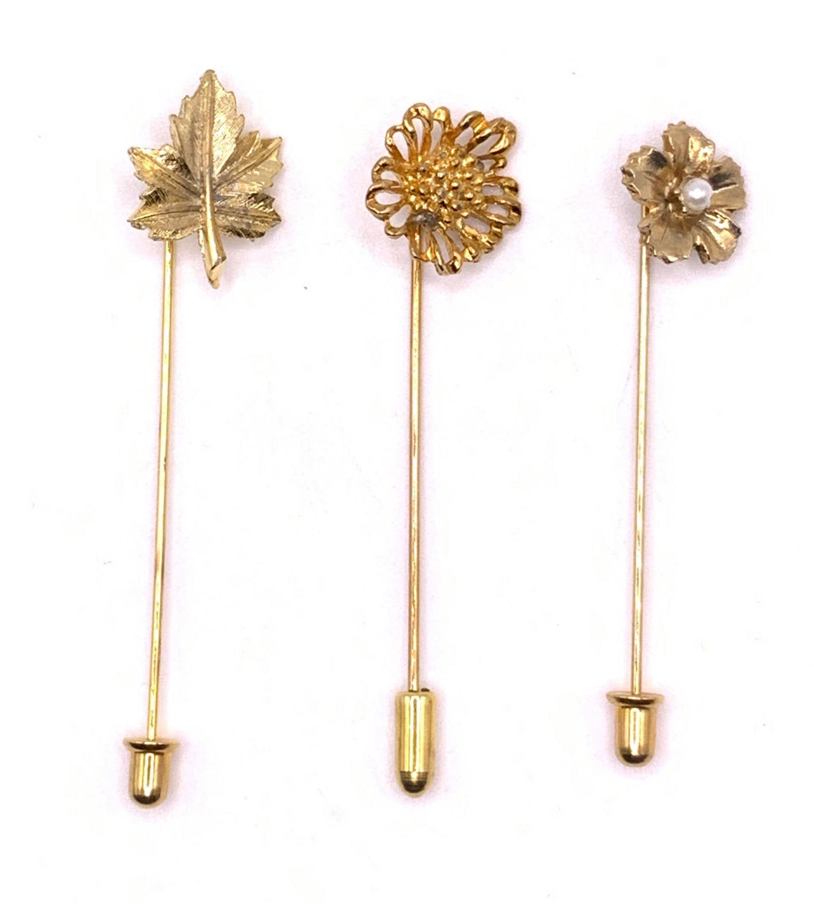 Lot 3 Vintage Gold Plated Stick Pins (1 of 10)