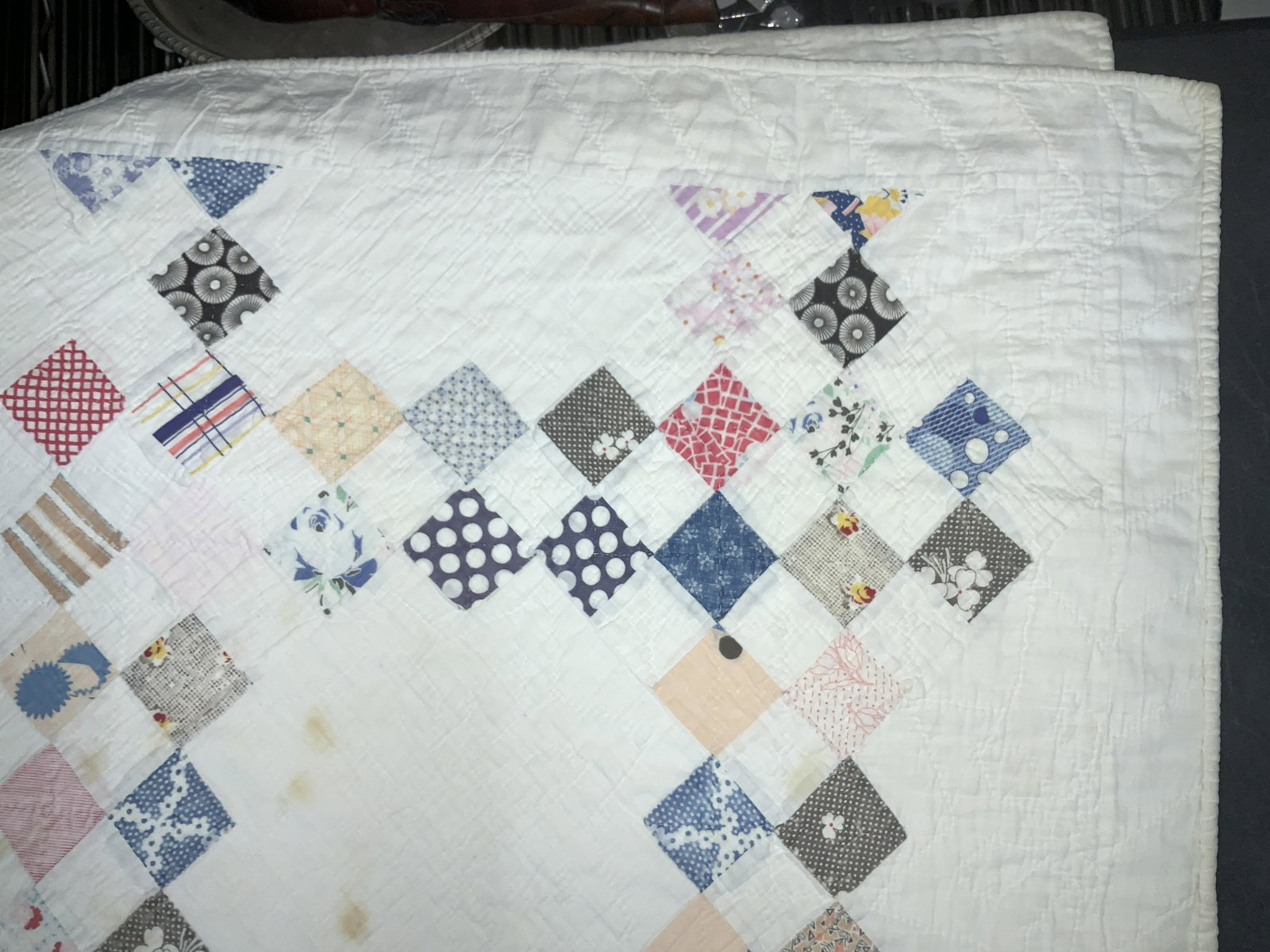 Hand Sewn Square Patchwork Quilt (1 of 7)
