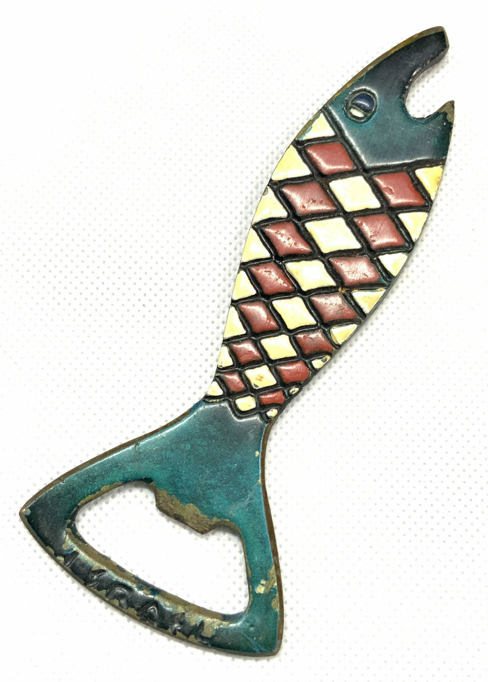 Vintage ISRAEL Signed Painted Fish Bottle Opener (1 of 7)