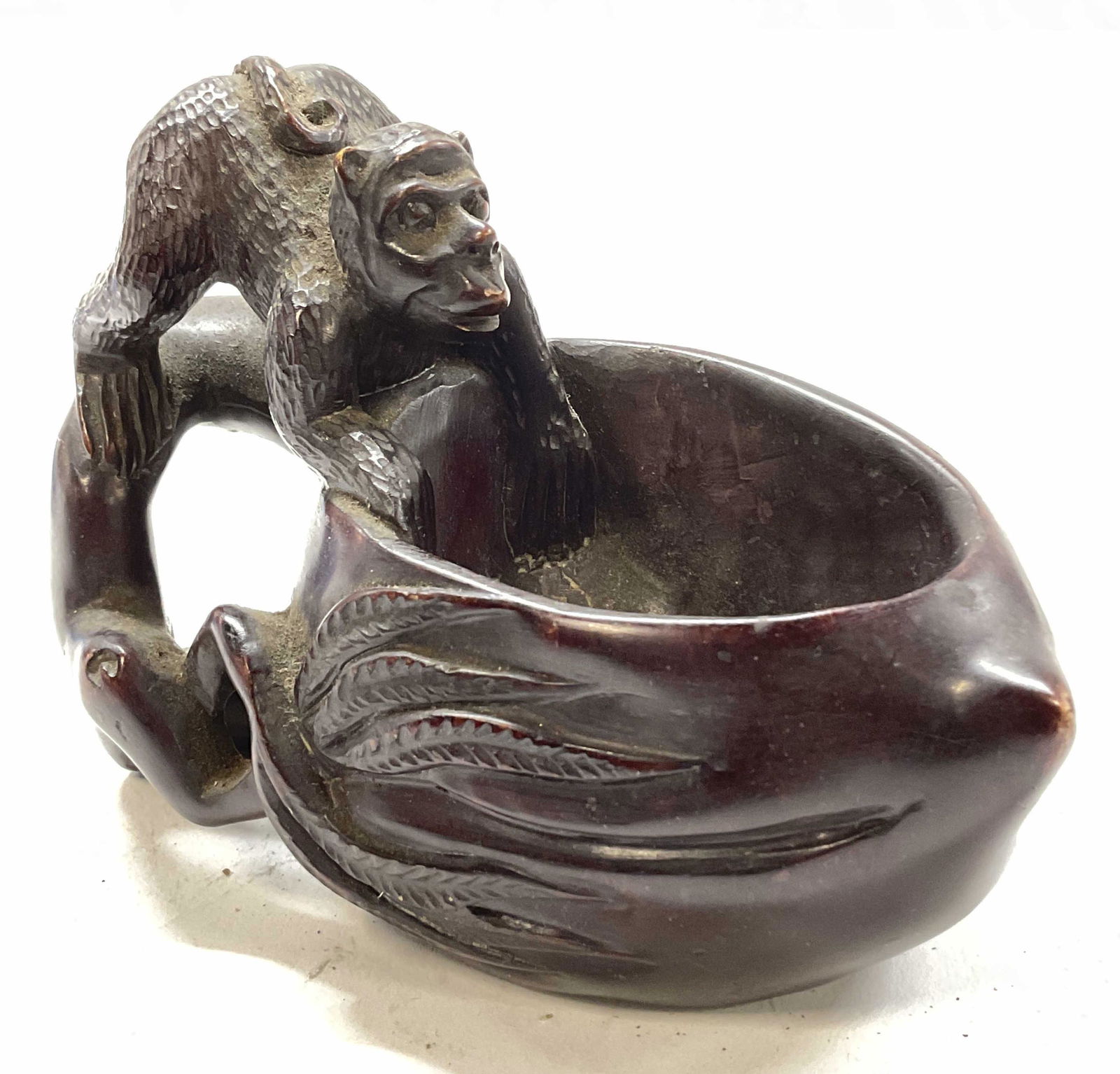 Natural Stone Vessel W Monkey (1 of 6)