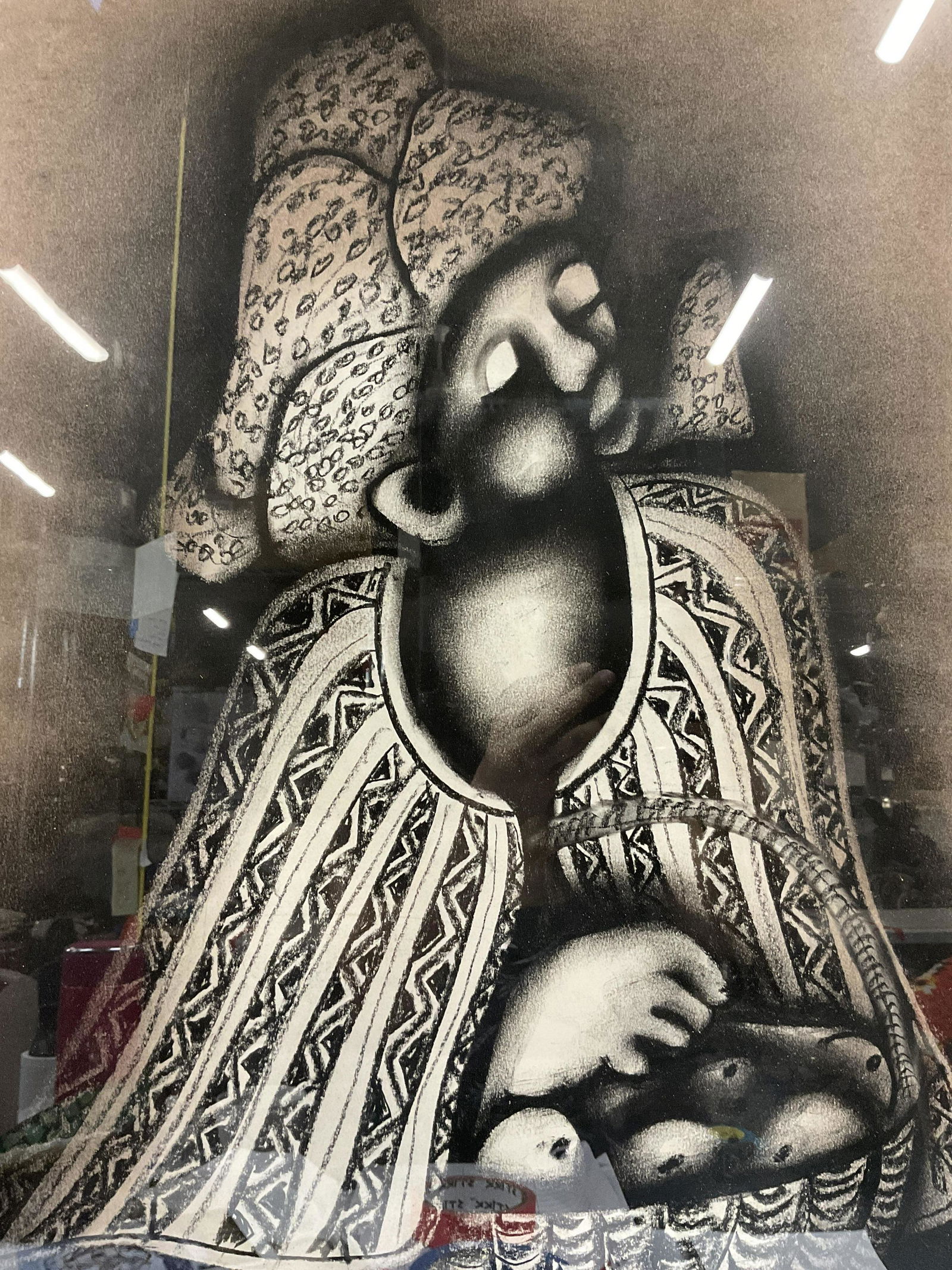 DAVID Signed Lithograph, Woman with Fruit (1 of 9)