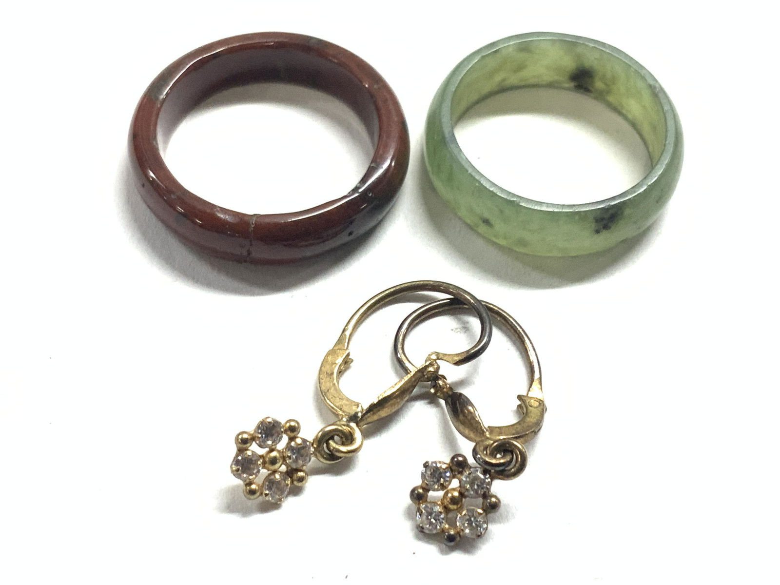 3 Vintage Natural Stone Rings & Earrings (1 of 4)