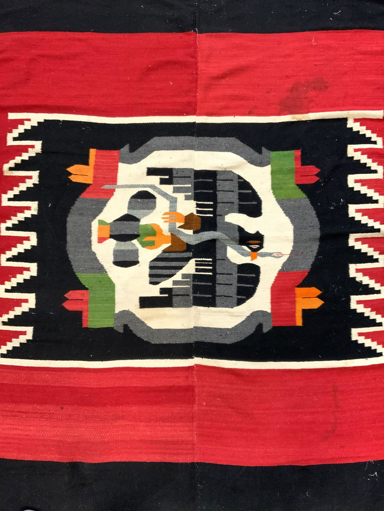 Vintage Handmade Wool Navajo Style Rug (1 of 8)