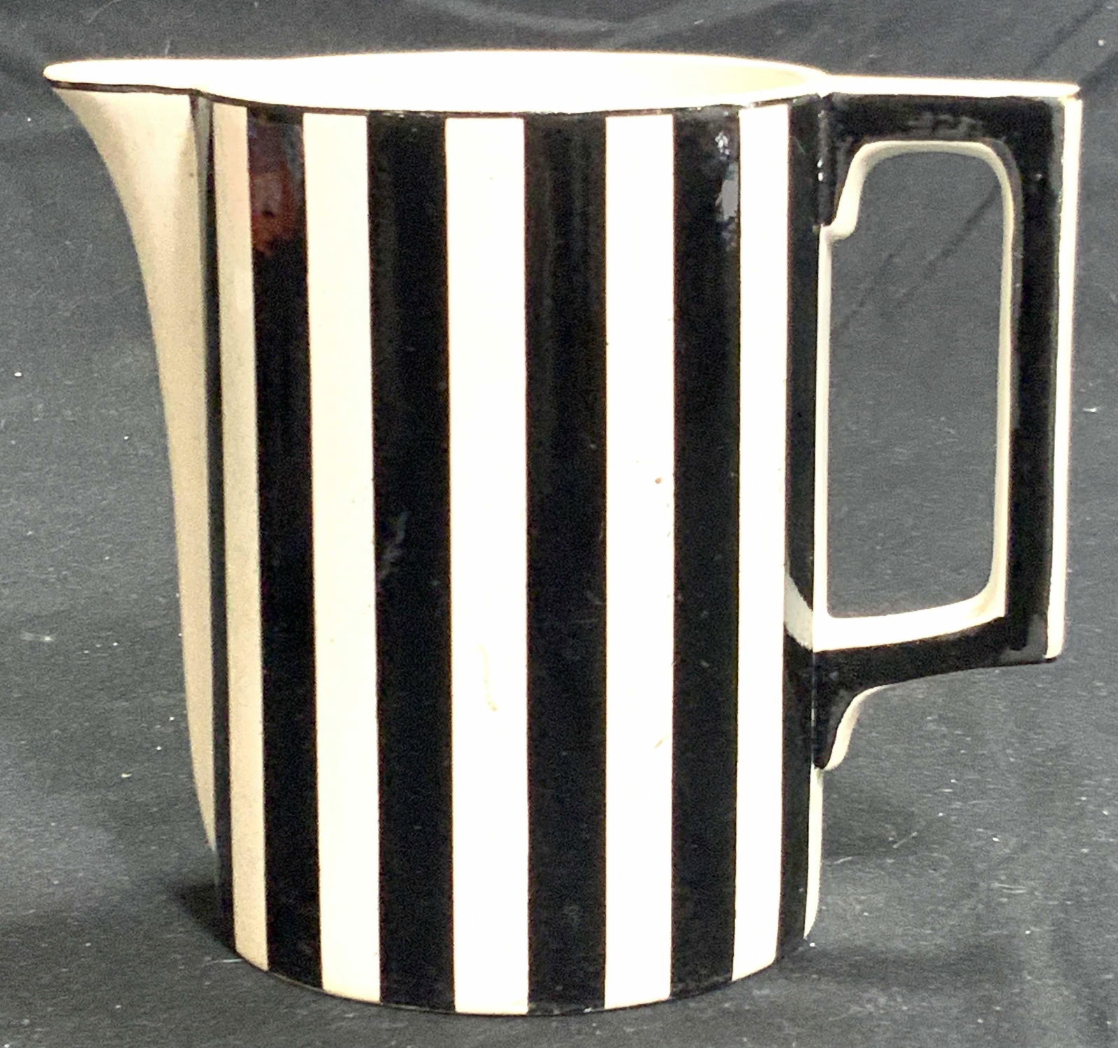 Signed Ceramic Mid Century Striped Vessel (1 of 5)