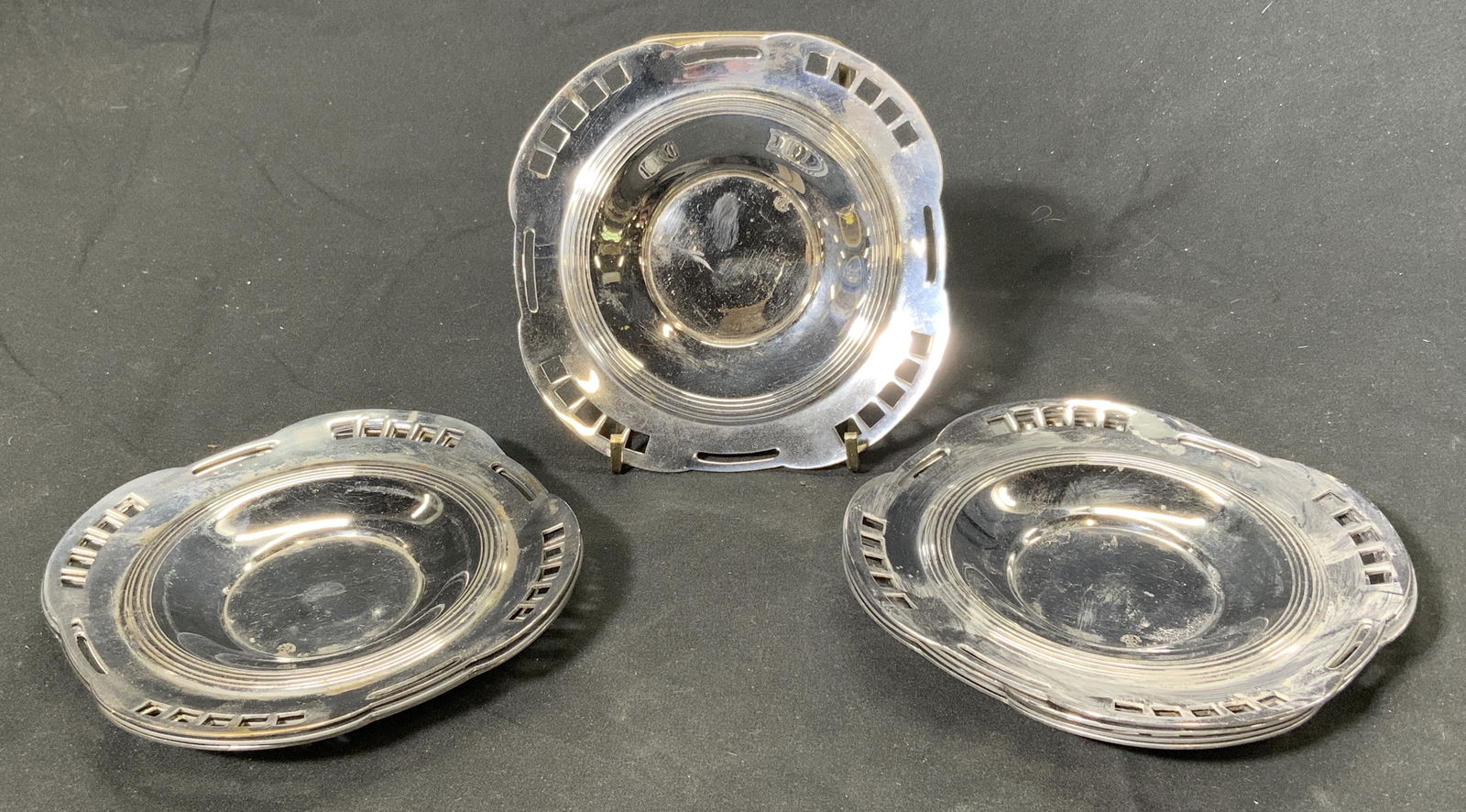 Set 8 HANS OFNER/JOSEF HOFFMANN Argentor Saucers (1 of 6)