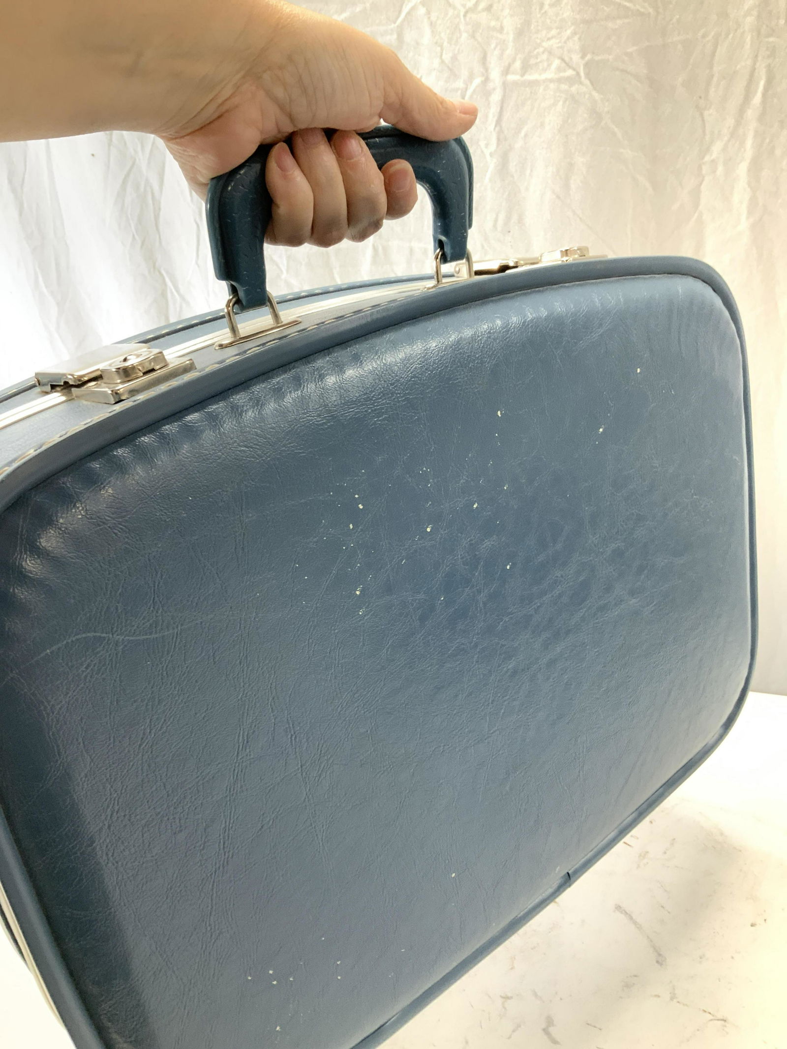 Vintage Blue Samsonite Style Hard Case luggage (1 of 6)