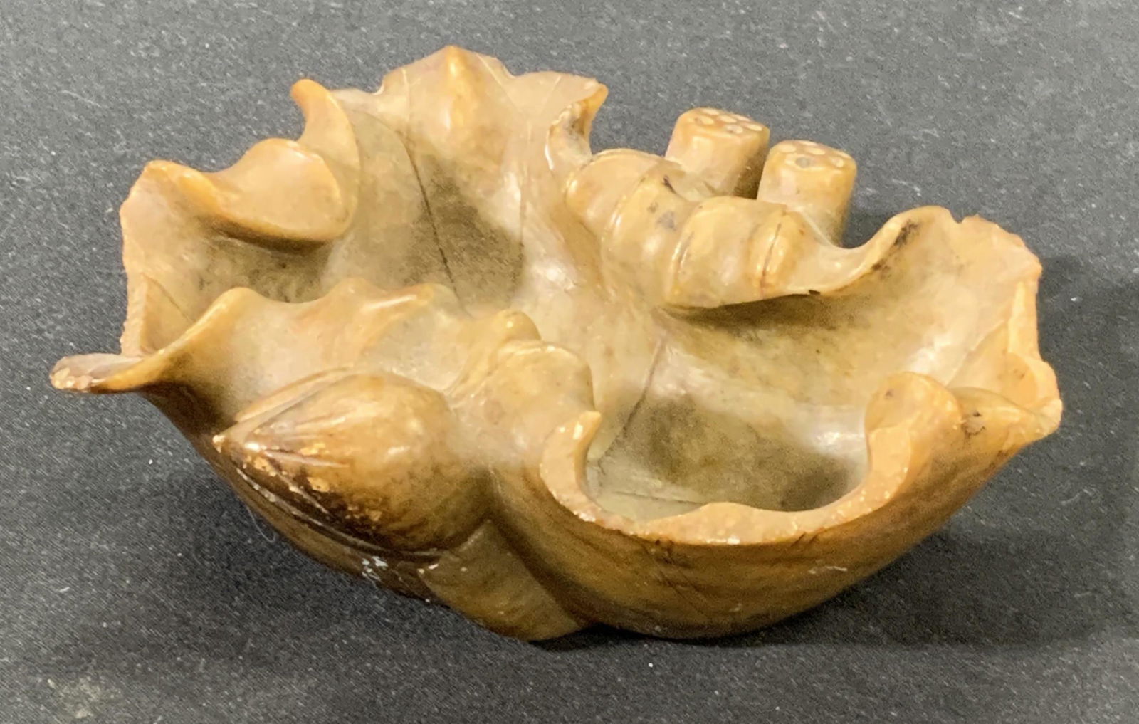 Carved Stone Nature Motif Trinket Dish (1 of 4)