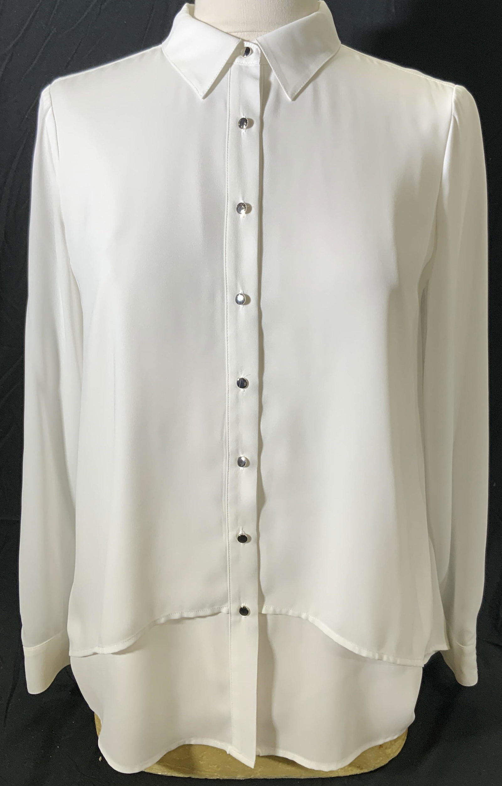 BEAU CHEMISE White Button Up Top (1 of 4)