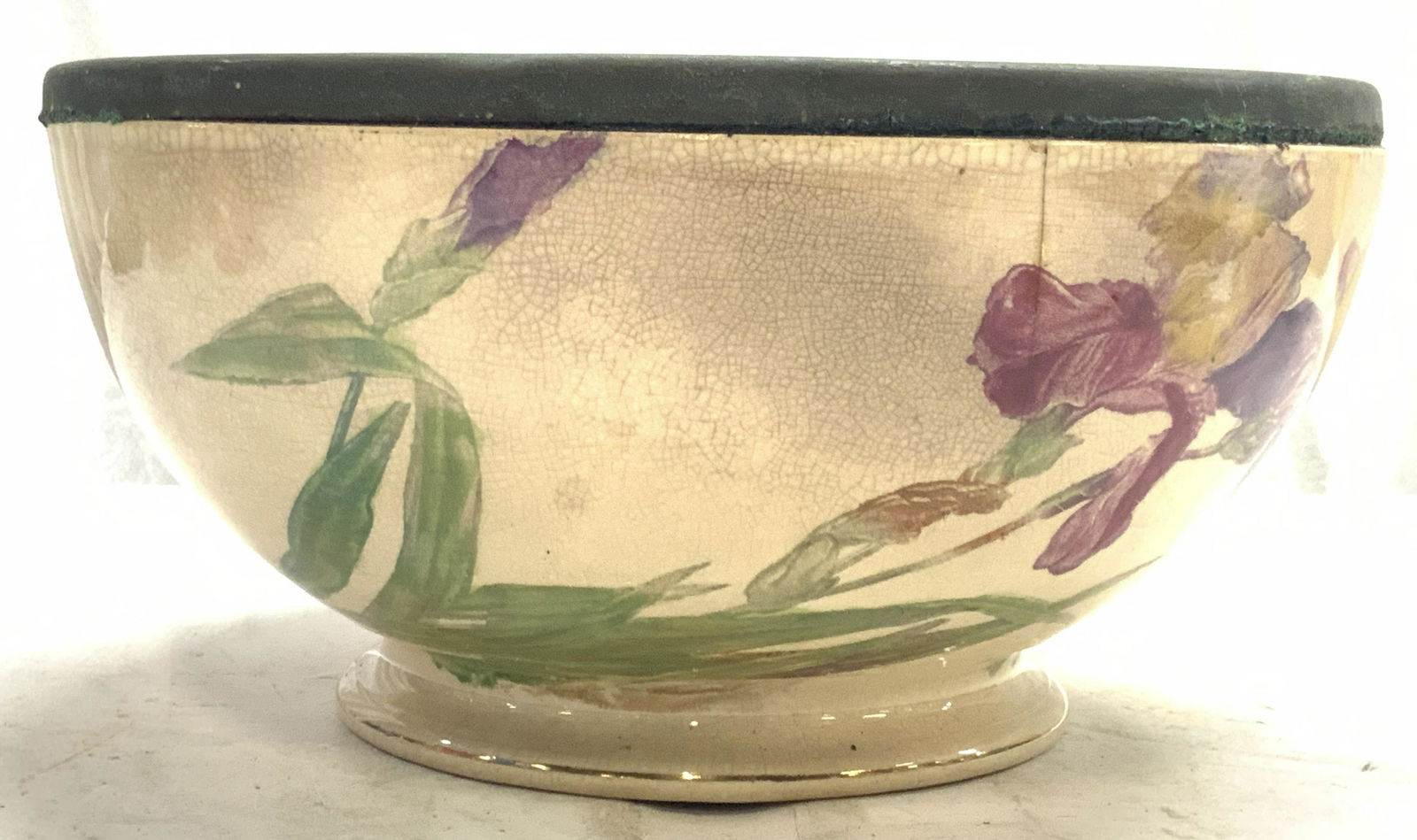 BONN Signed Ceramic & Brass Rimed Bowl (1 of 8)