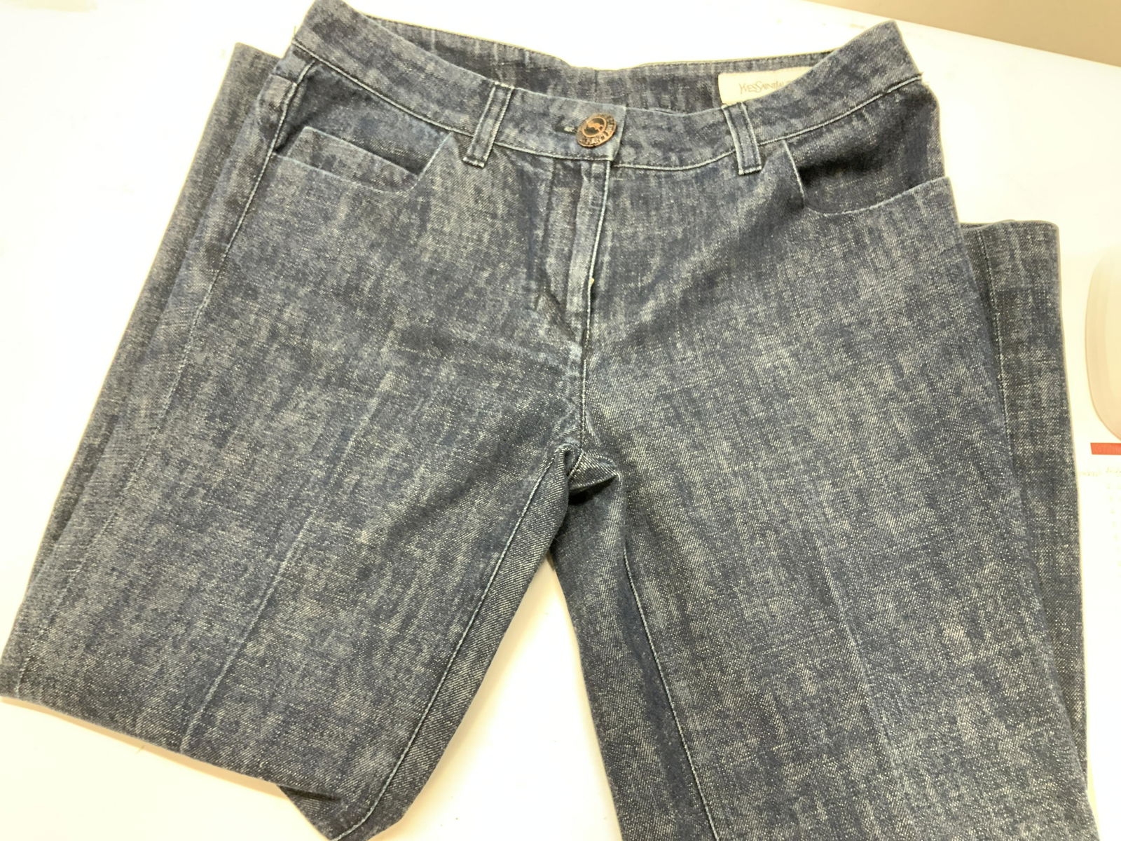 Yves St. Laurent Wide Leg Blue Jeans, Italy (1 of 5)