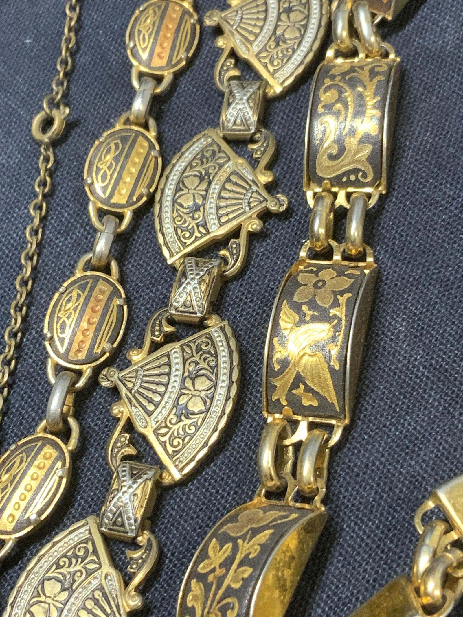 Lot of 3 Spanish Gold Style Vintage Bracelets (1 of 4)