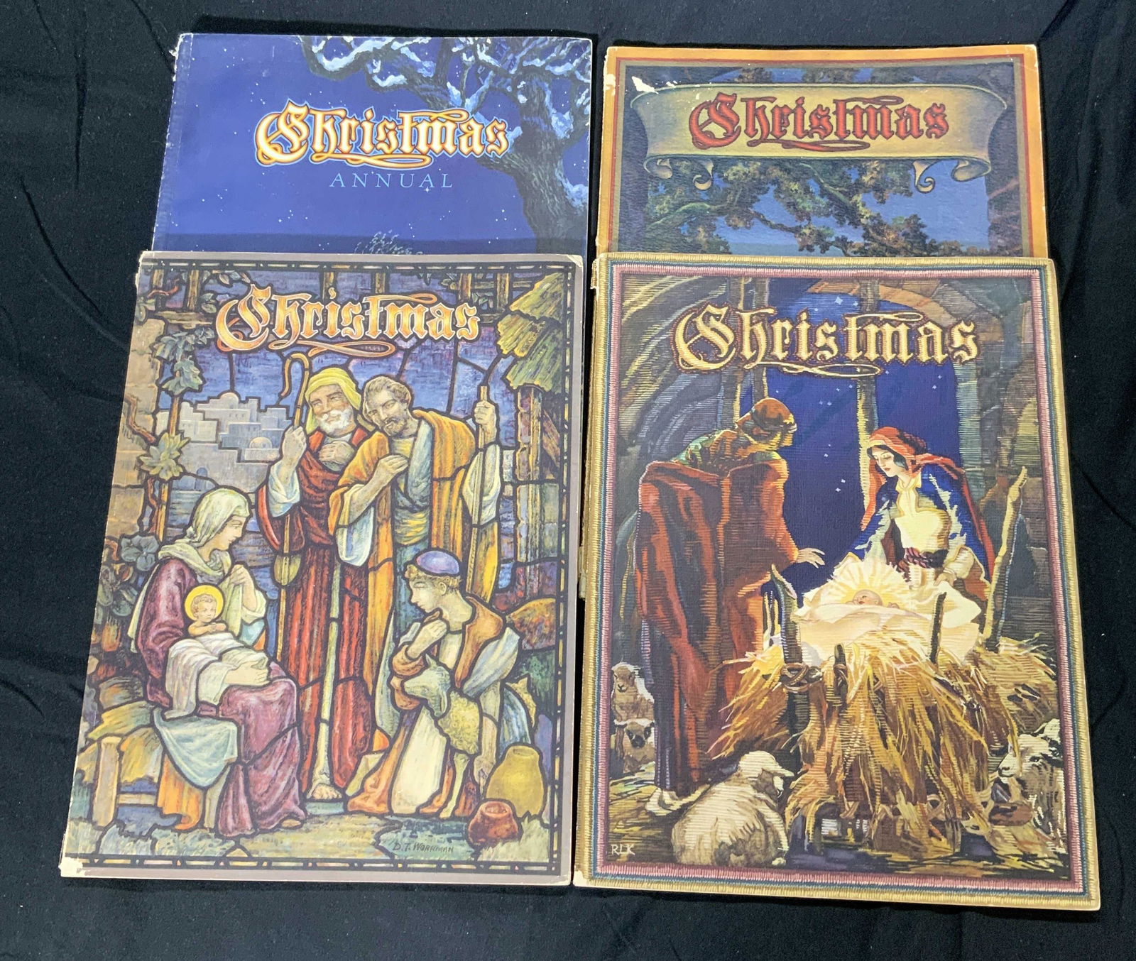 Lot 4 Vintage CHRISTMAS Literature & Art Books (1 of 5)