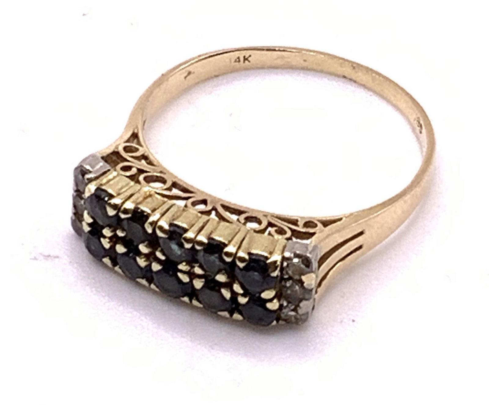 Vintage Lux 14k Gold Topaz & DIAMOND Ring (1 of 6)