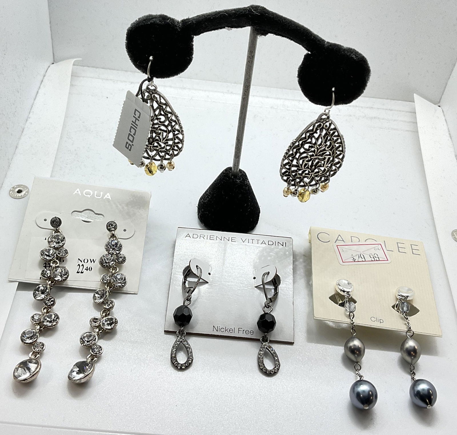 Lot 4 Dangling Cocktail Style Earrings NWT (1 of 5)
