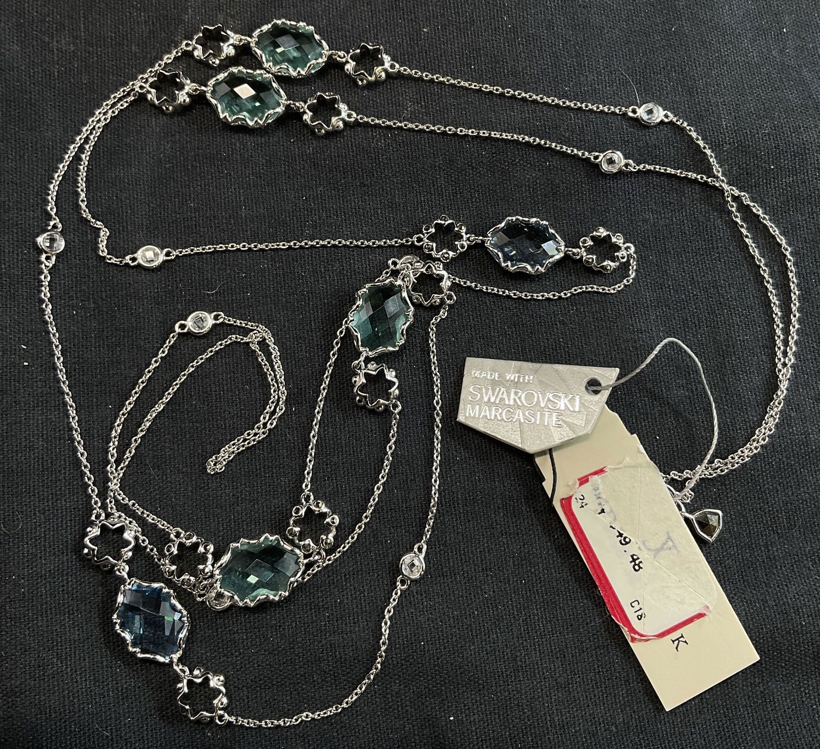JUDITH JACK Silver Swarovski Marcasite Necklace (1 of 5)