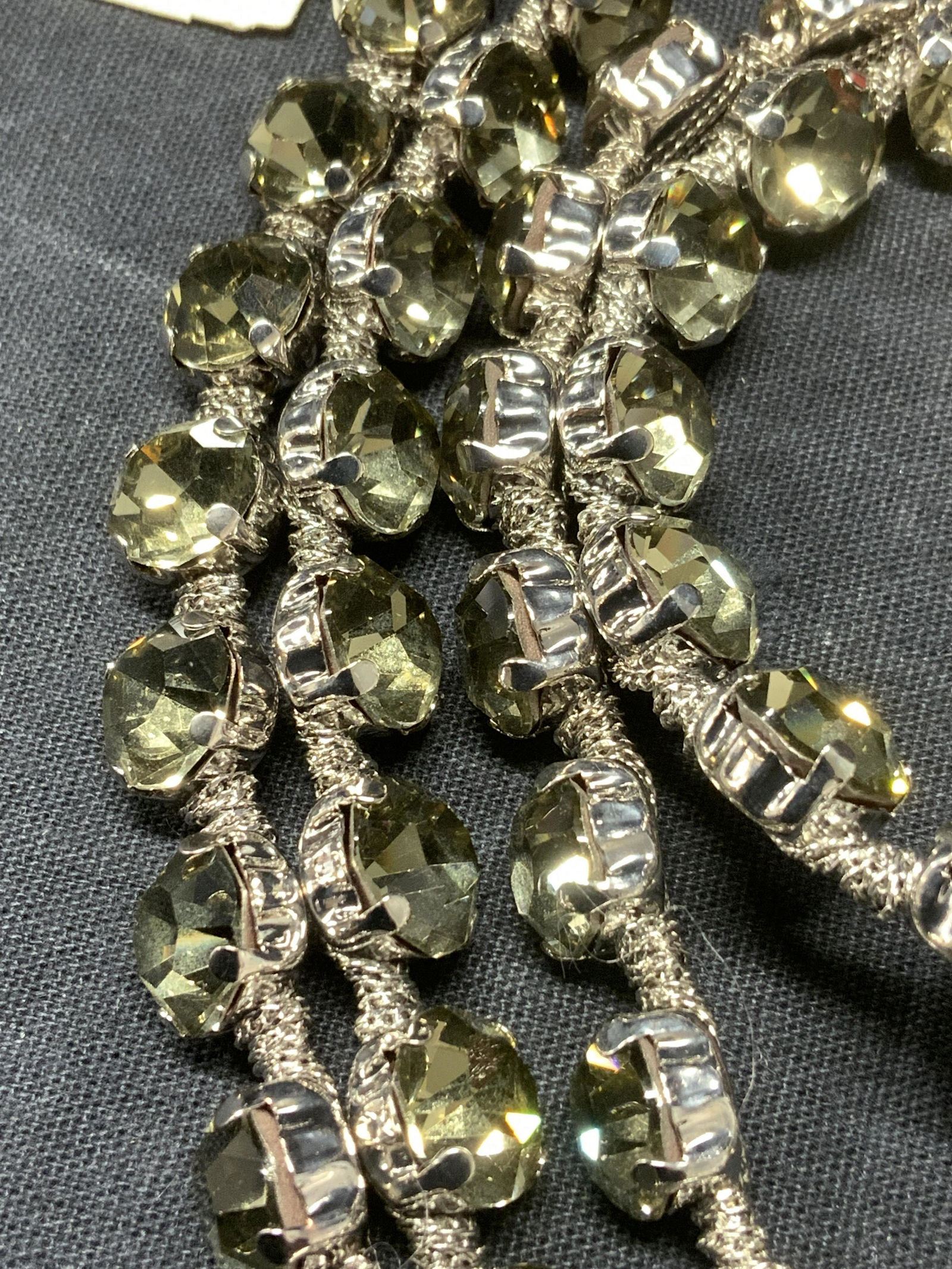 ANN TAYLOR Green Crystal Necklace NWT (1 of 4)